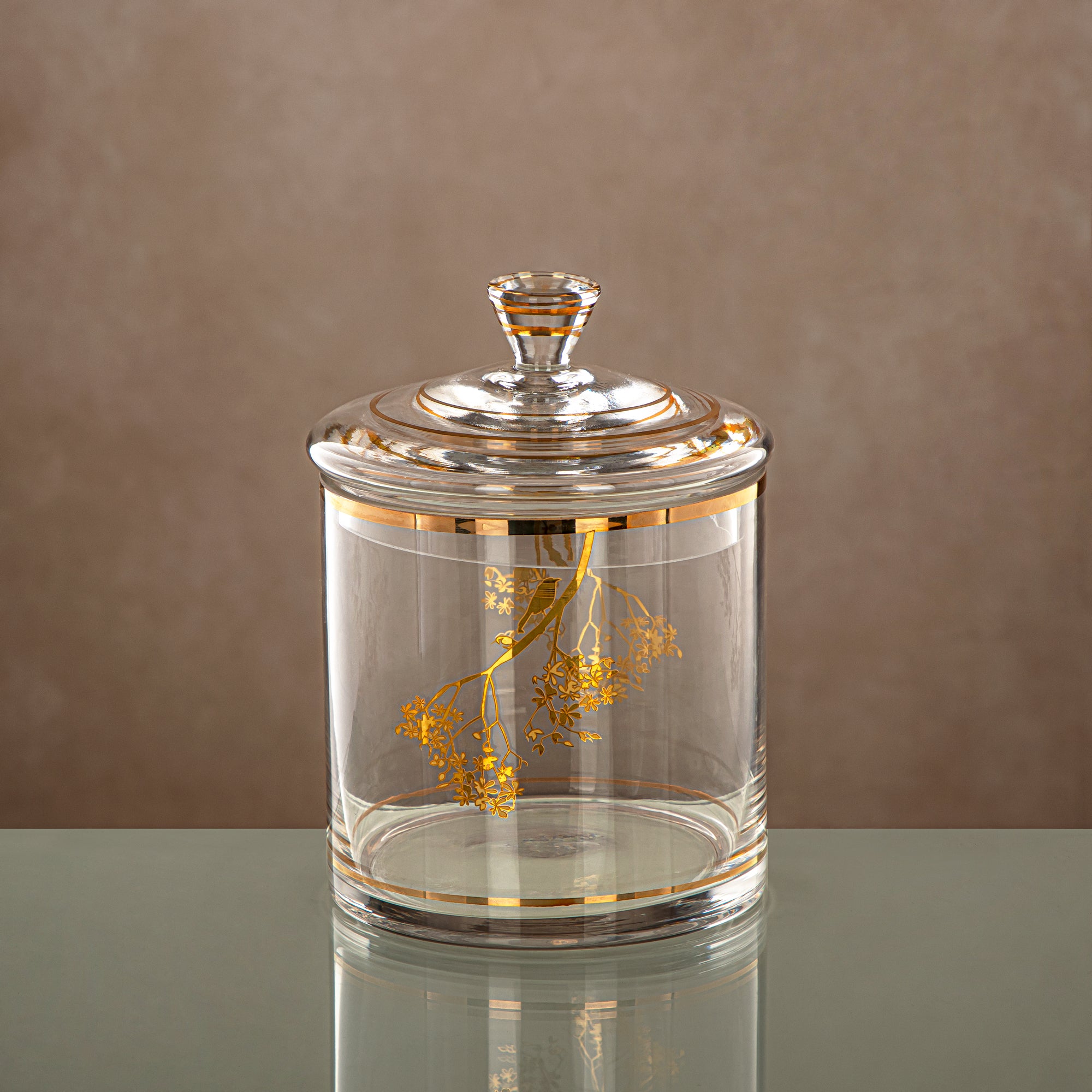 Almarjan Candy Bowl Clear & Gold 900ML (0194T-XQZT-GLD) Gatherings, special occasions, Ramadan, eid