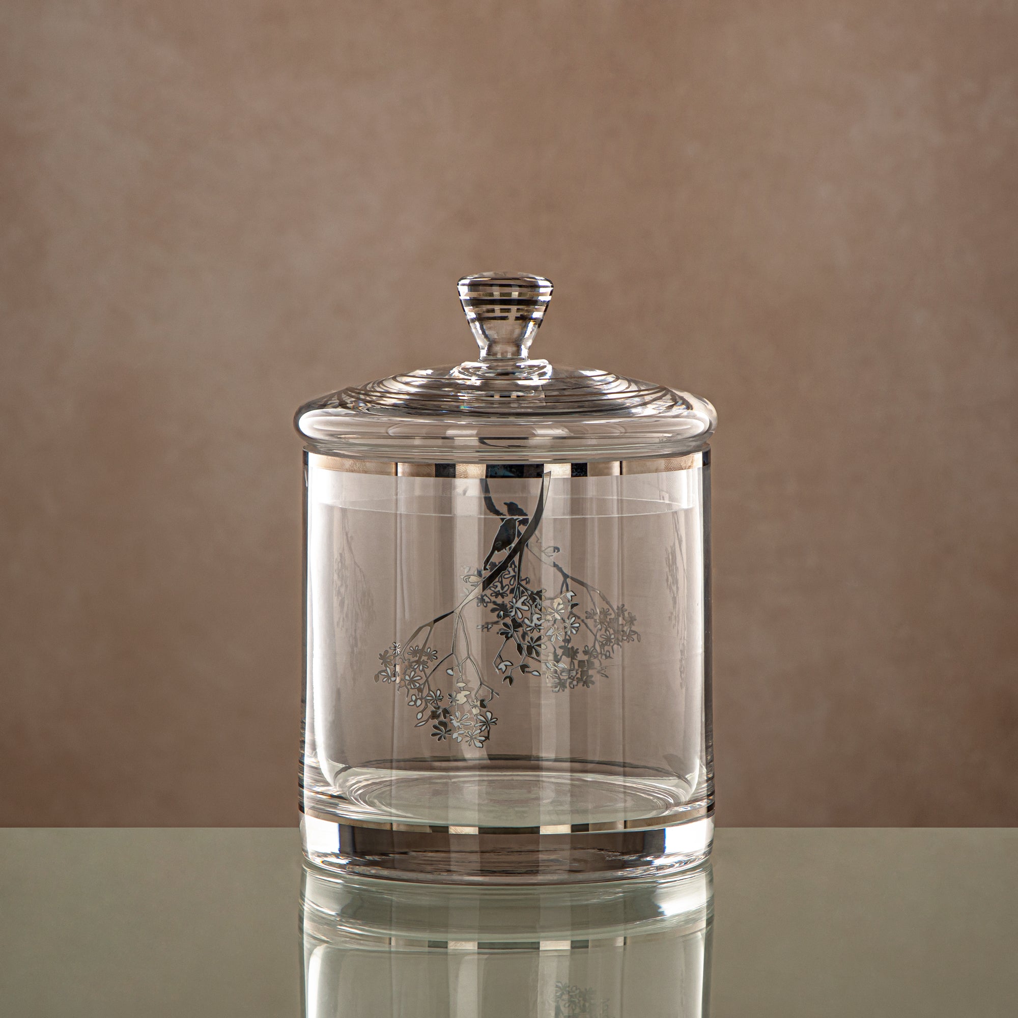 Almarjan Candy Bowl Clear & silver 900ML (0194T-XQZT-SIL) Gatherings, special occasions, Ramadan, eid