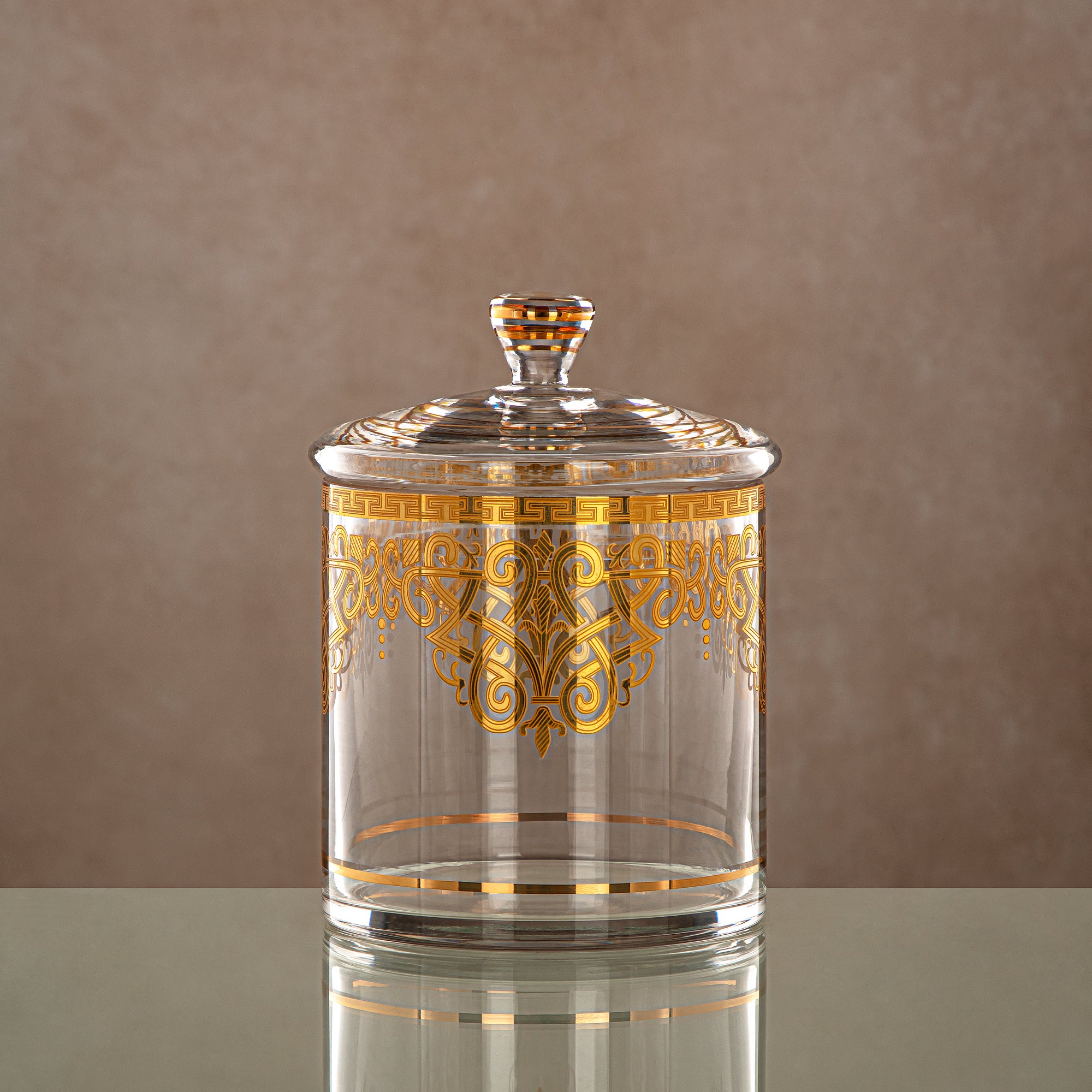 Almarjan Candy Bowl Clear & Gold 900ML (0194T-YCS-GLD) Gatherings, special occasions, Ramadan, eid