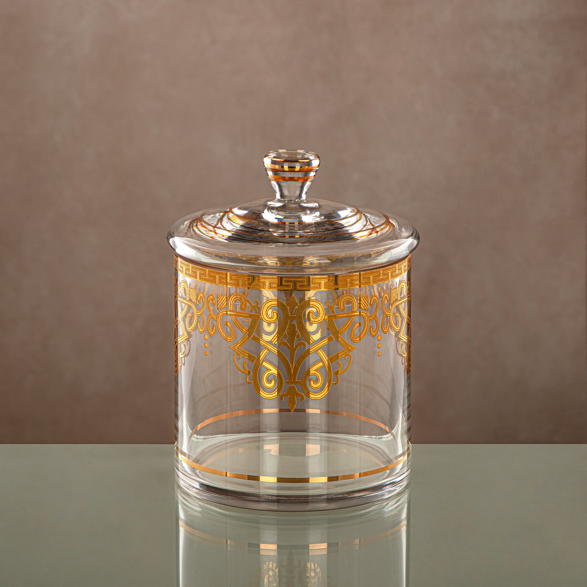 Almarjan Candy Bowl Clear & Gold 900ML (0194T-YCS-GLD) Gatherings, special occasions, Ramadan, eid