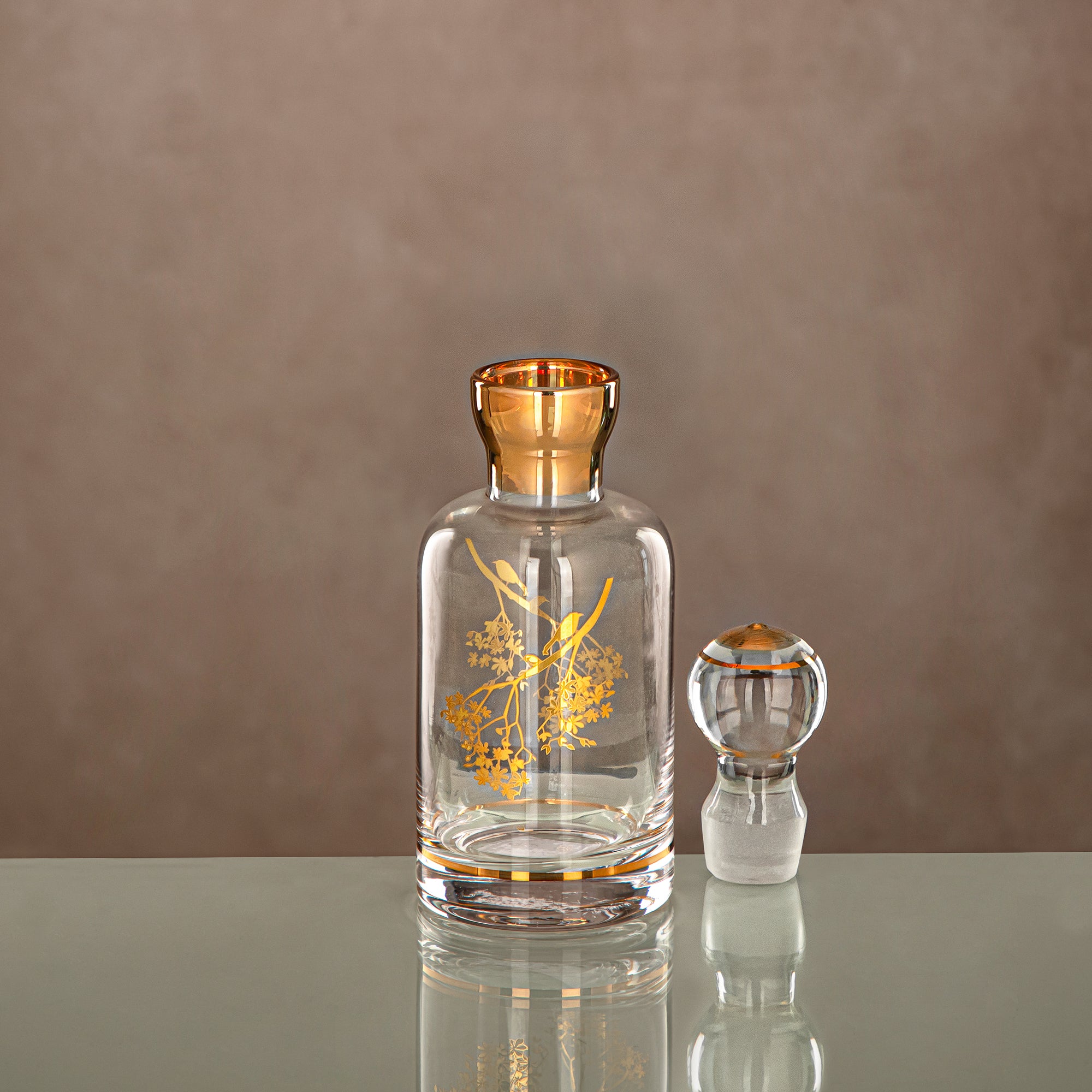 Almarjan Perfume Bottle Clear & Gold 16.5 tola (0862P-XQZT-GLD) Gatherings, special occasions, Ramadan, eid