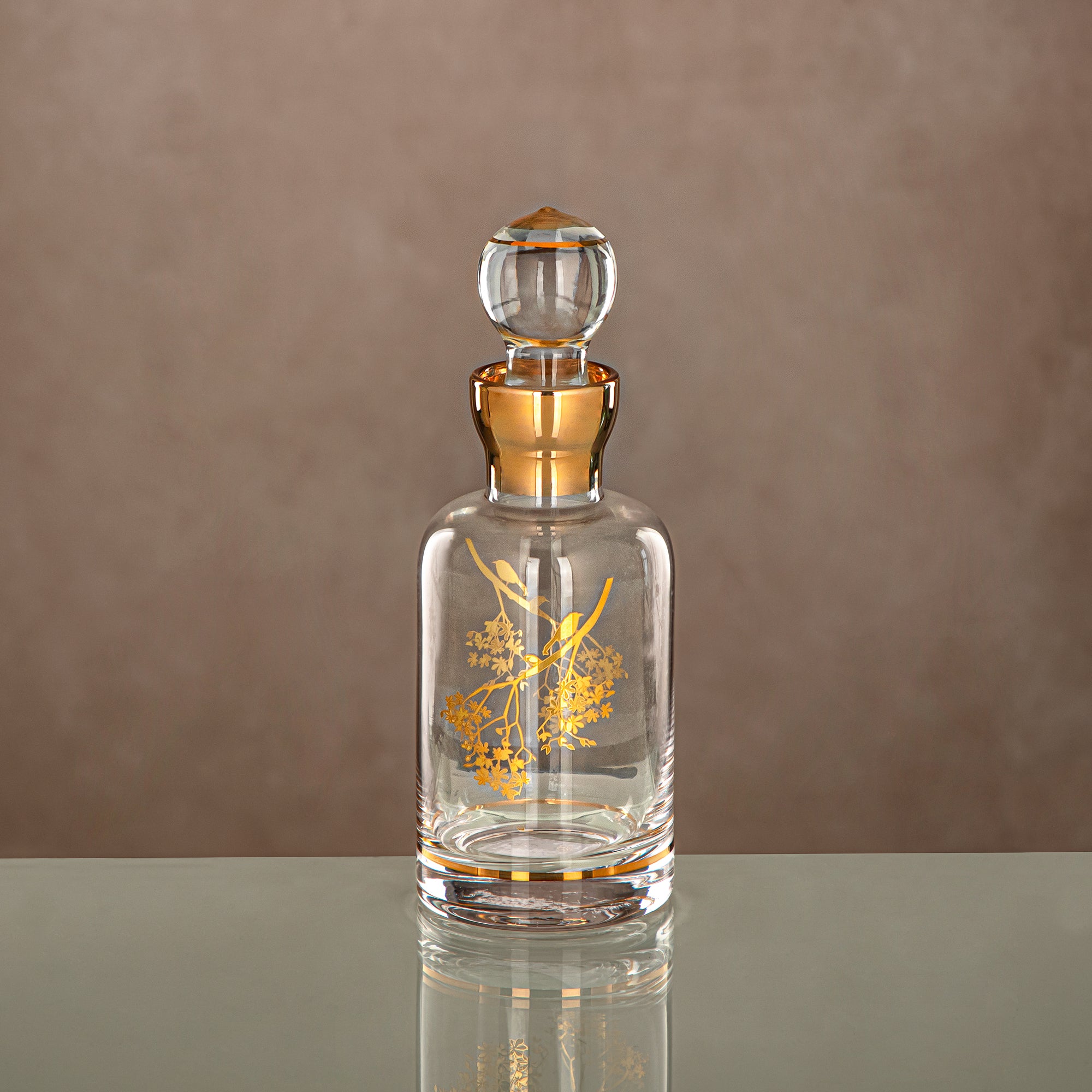 Almarjan Perfume Bottle Clear & Gold 16.5 tola (0862P-XQZT-GLD) Gatherings, special occasions, Ramadan, eid