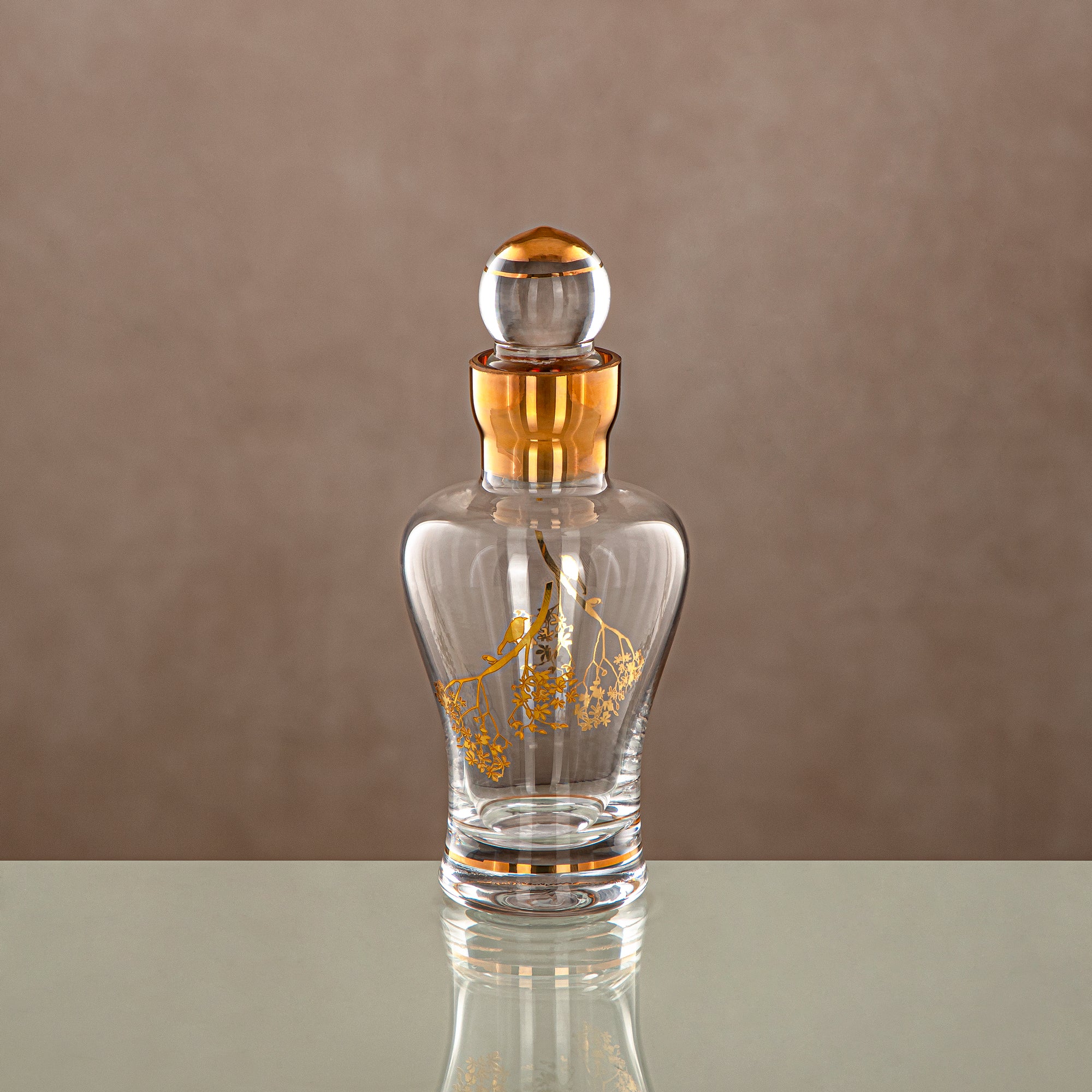 Almarjan Perfume Bottle Clear & Gold 12.5 tola (0865P-XQZT-GLD) Gatherings, special occasions, Ramadan, eid