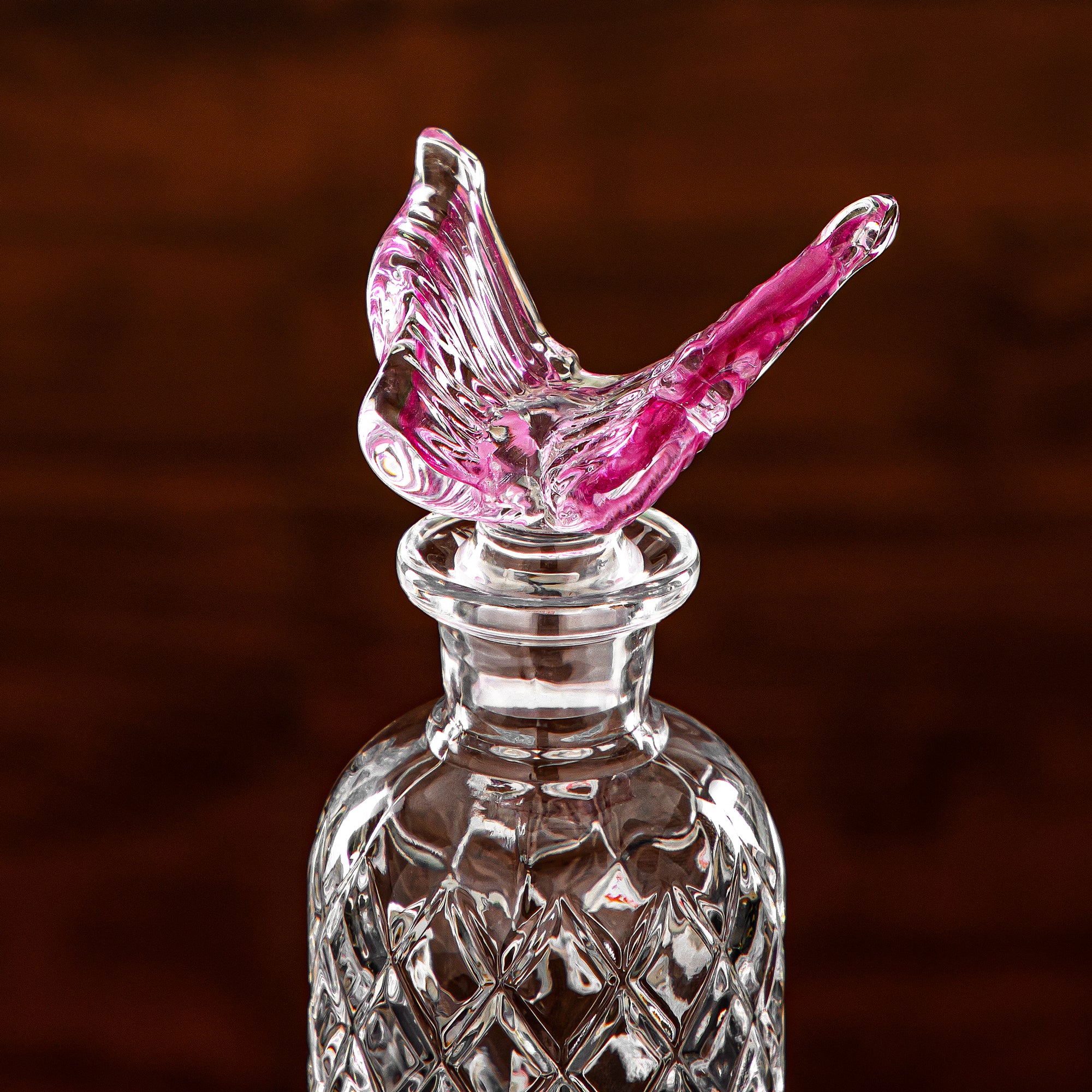 Almarjan Perfume Bottle 140ML Glass Clear & Pink (42304-111-BG) The Art of Oud