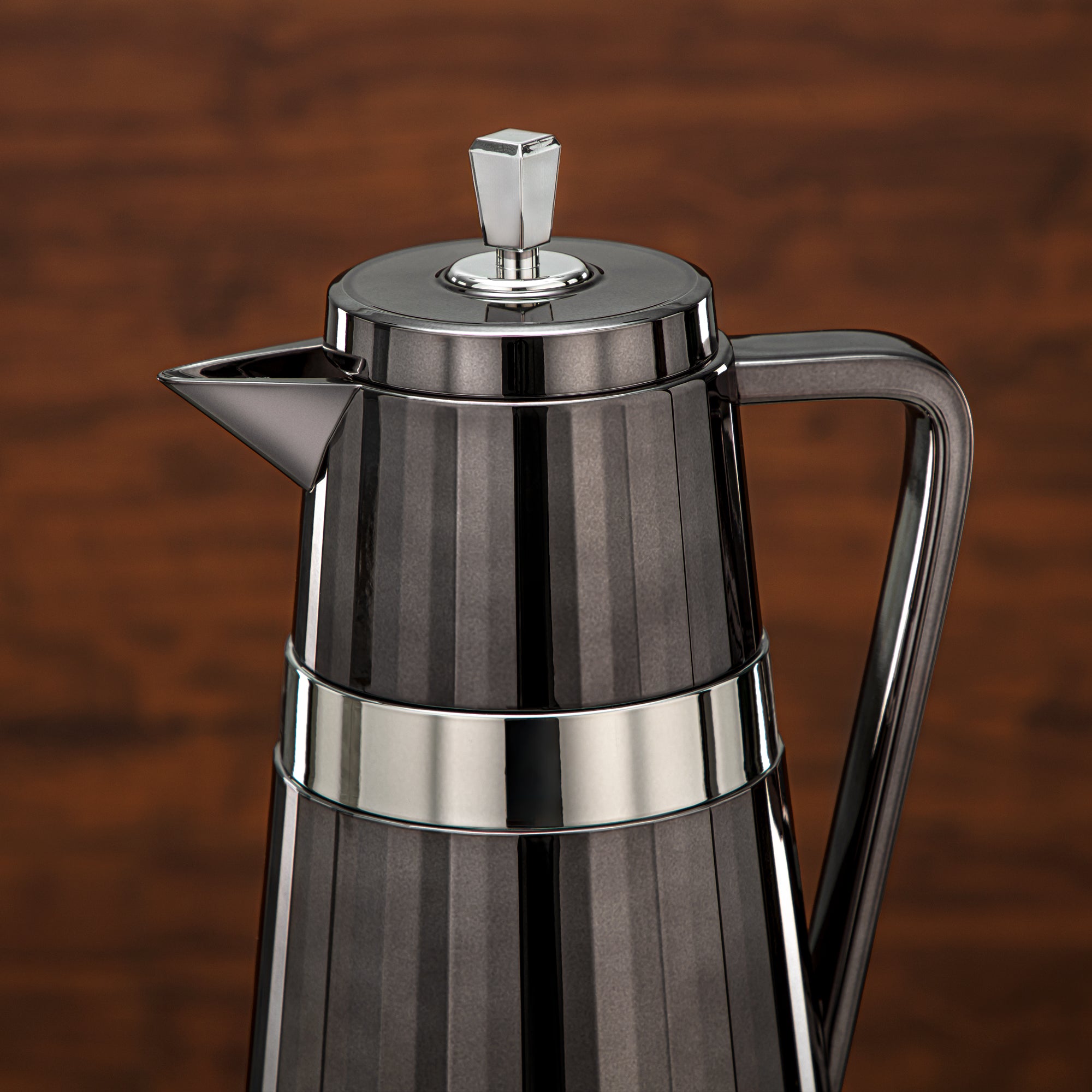 المرجان طقم ترامس قطعتان أسود وفضي - C77-BC