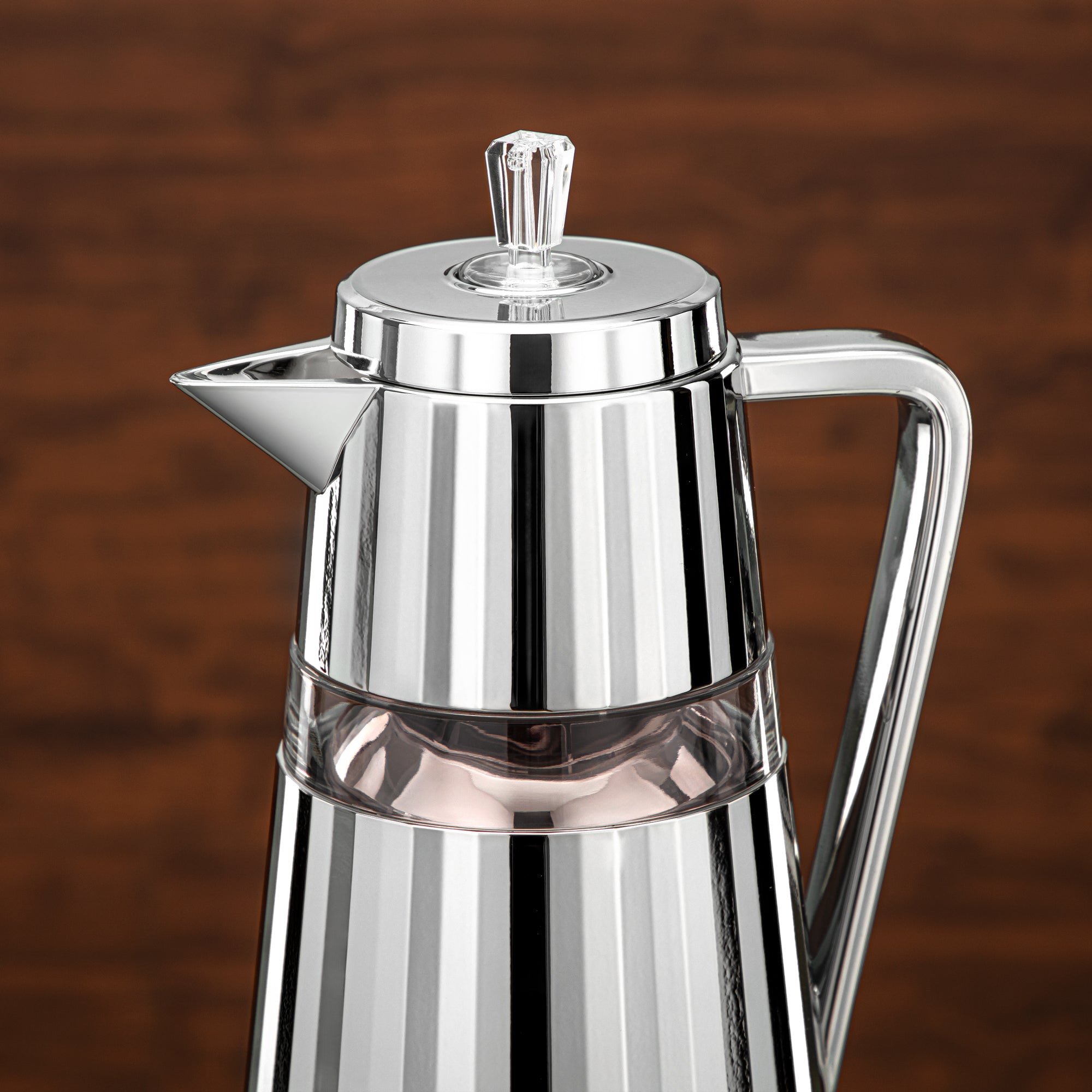 Almarjan 2 Pieces Vacuum Flask Set Silver & Transparent - C77-SCAC