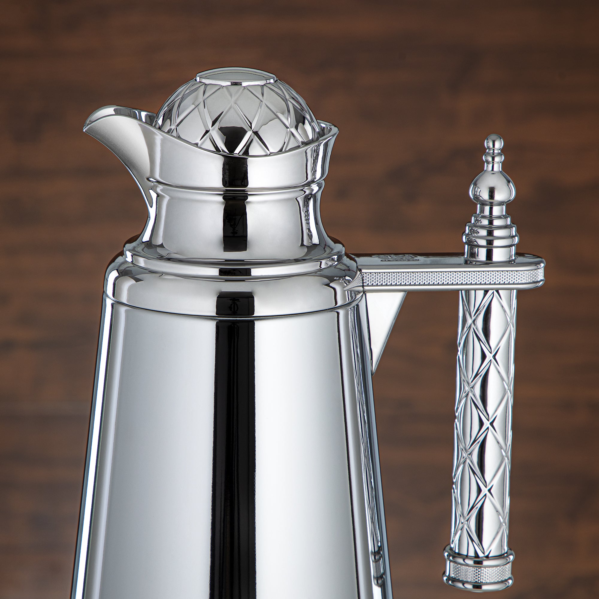 ألمرجان طقم ترامس، زر ضغط - 0.7 لتر + 1 لتر، فضي (CBY+CBZ-FCE) - زجاجات فراغ كلاسيكية ترامس