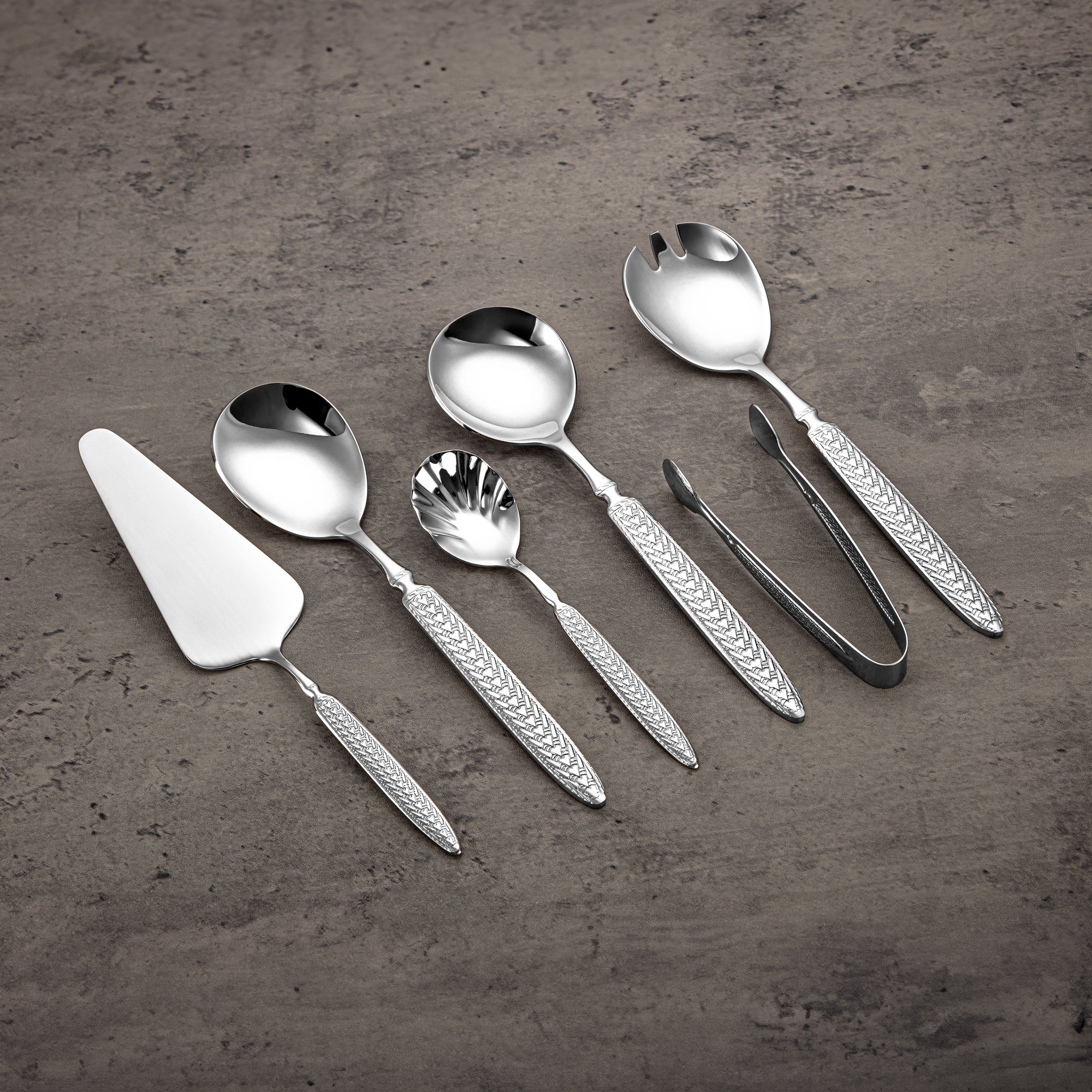 Almarjan Cutlery Ser 72 Pieces, Stainless Steel, Leather Case, Silver (CUT0010429) Elegant Cutlery Set
