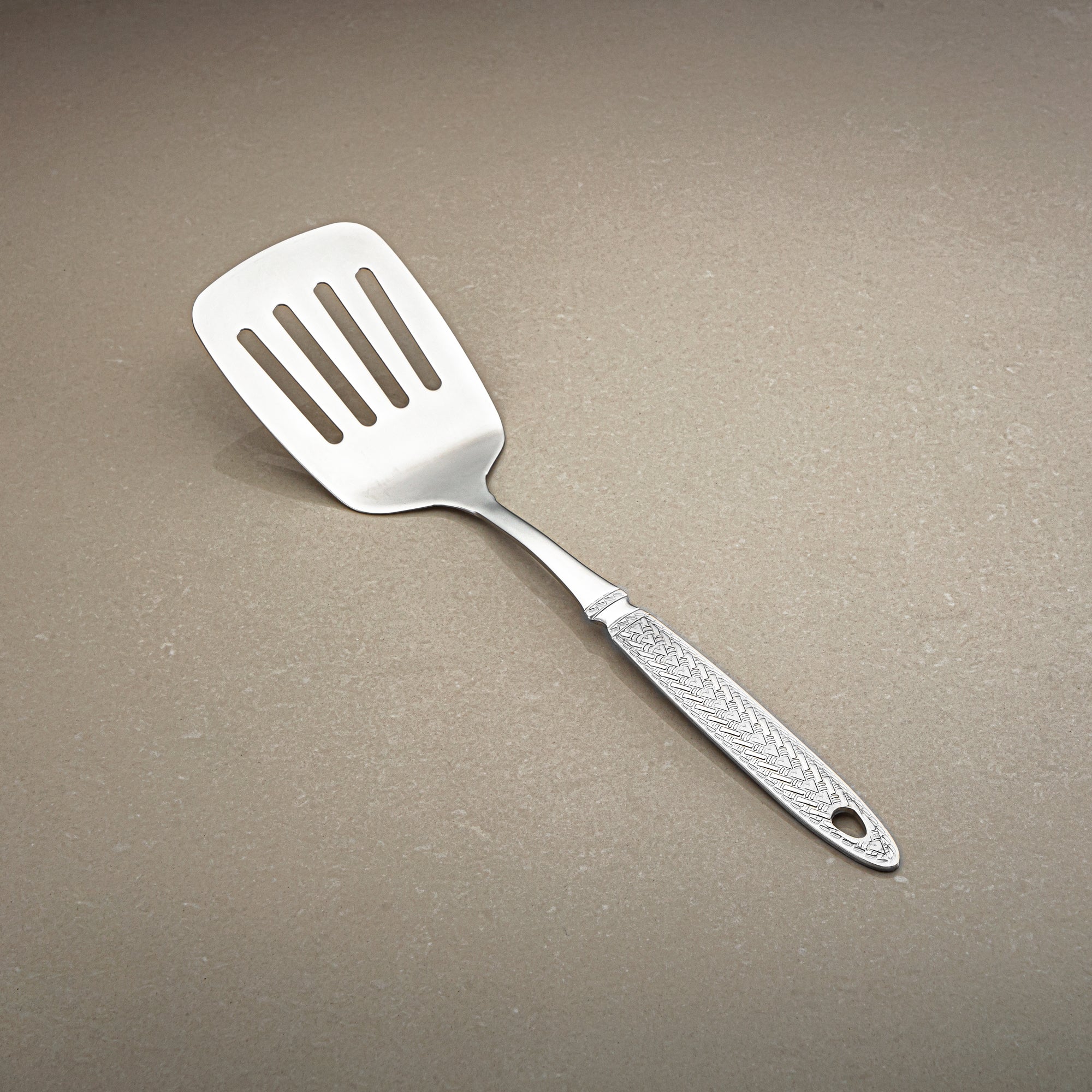 Almarjan Small Slotted Turner, Stainless Steel, Silver (CUT0010476) Elegant Flatware