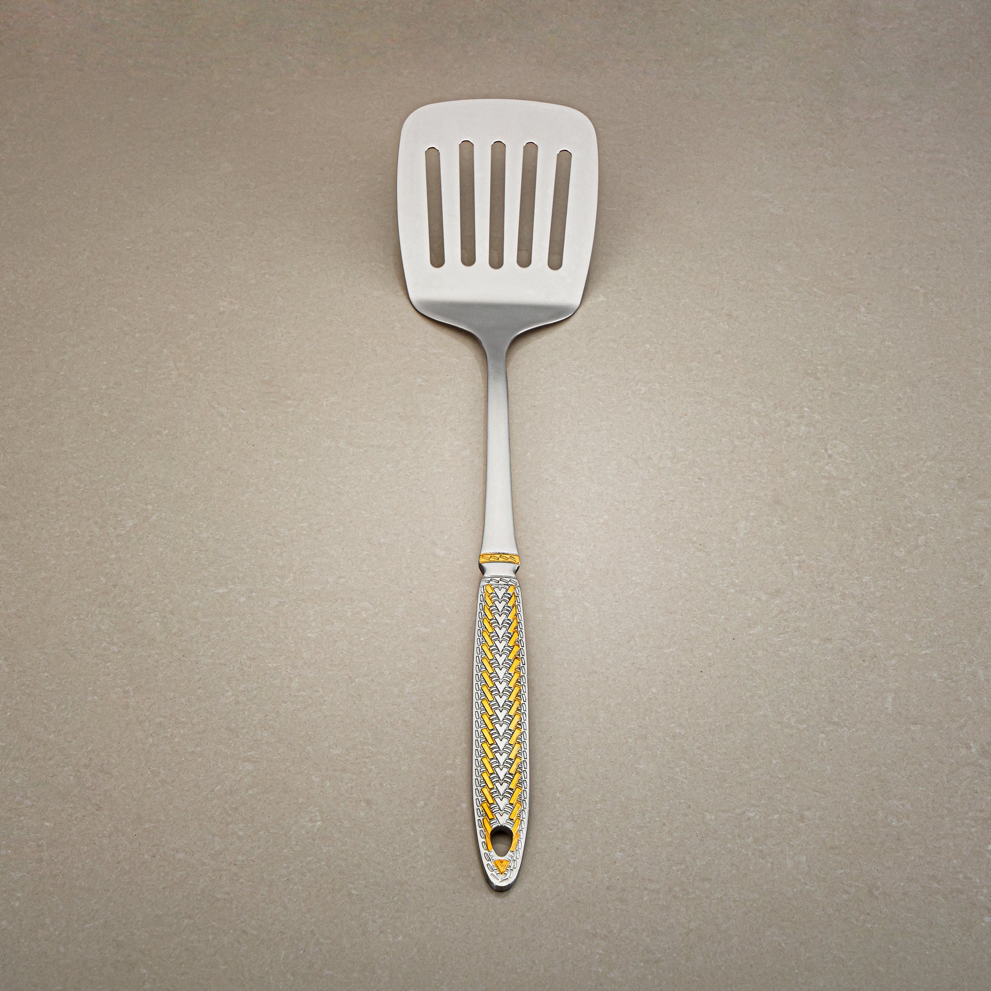 Almarjan Slotted Turner, Stainless Steel, Silver & Gold (CUT0010515) Elegant Flatware