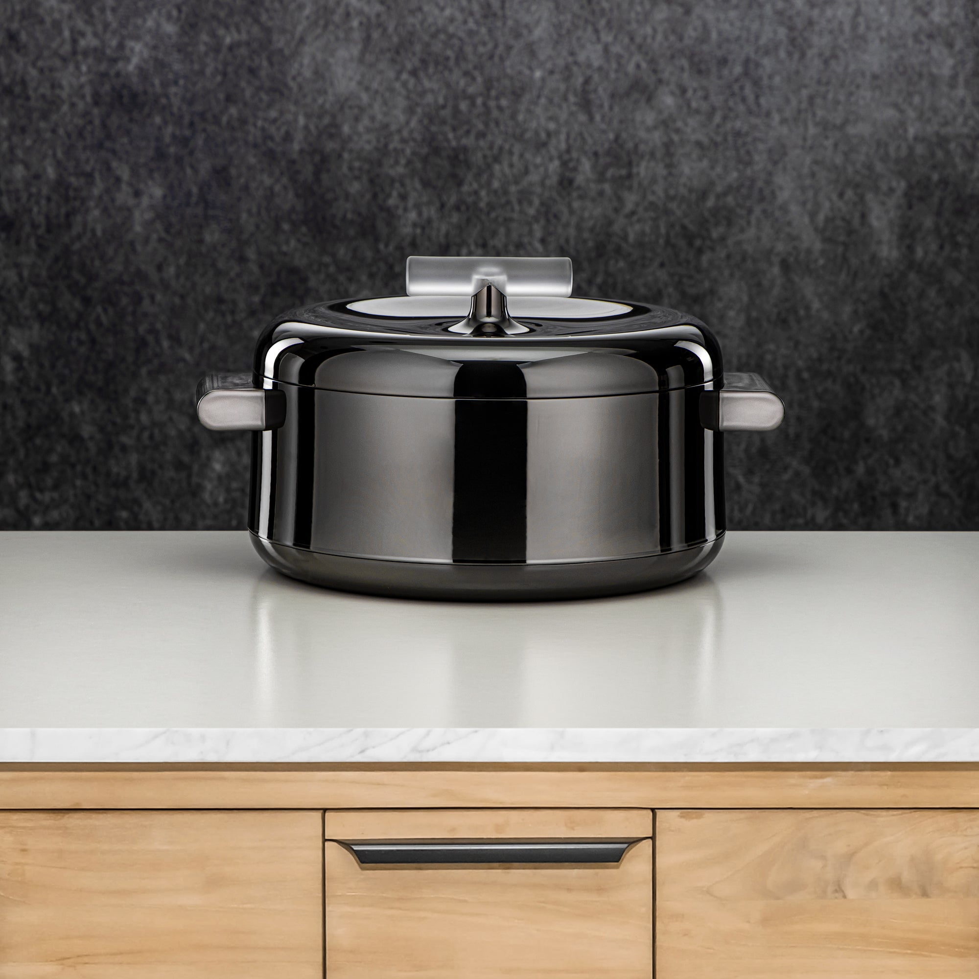 Almarjan Hot Pot Set ABS 1L, 2.5L, 3L Gun black & frost (EL-100/250/300 GBL/FA)