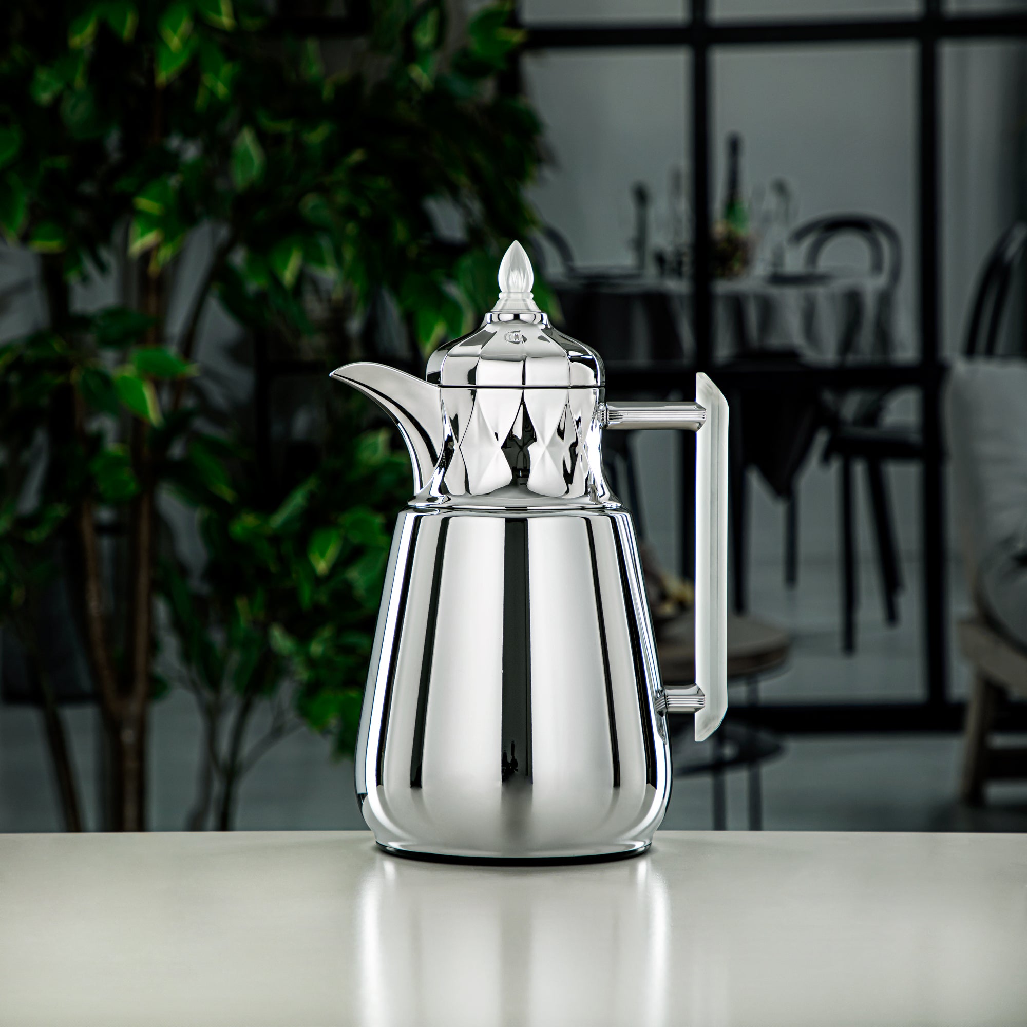 طقم ترامس المرجان مكون من قطعتين باللون الفضي اللامع واللون البارد - FG805-070/100 C/FA