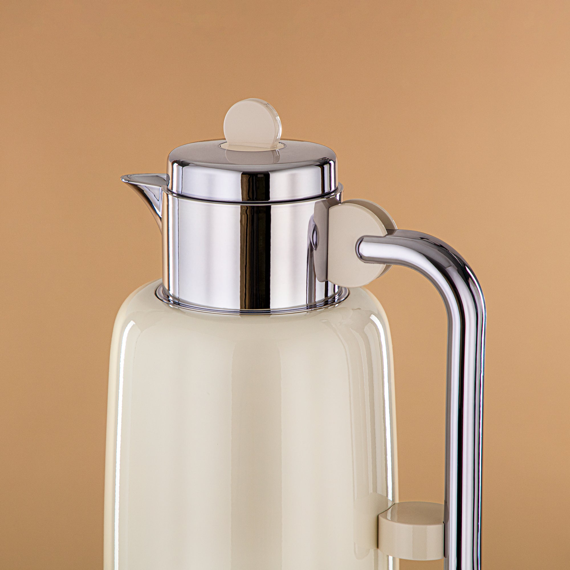 ألمرجان طقم ترامس - 0.7 لتر + 1 لتر، عاجي وفضي (FG808-070/100 IV/C) - لتقديم الشاي والقهوة