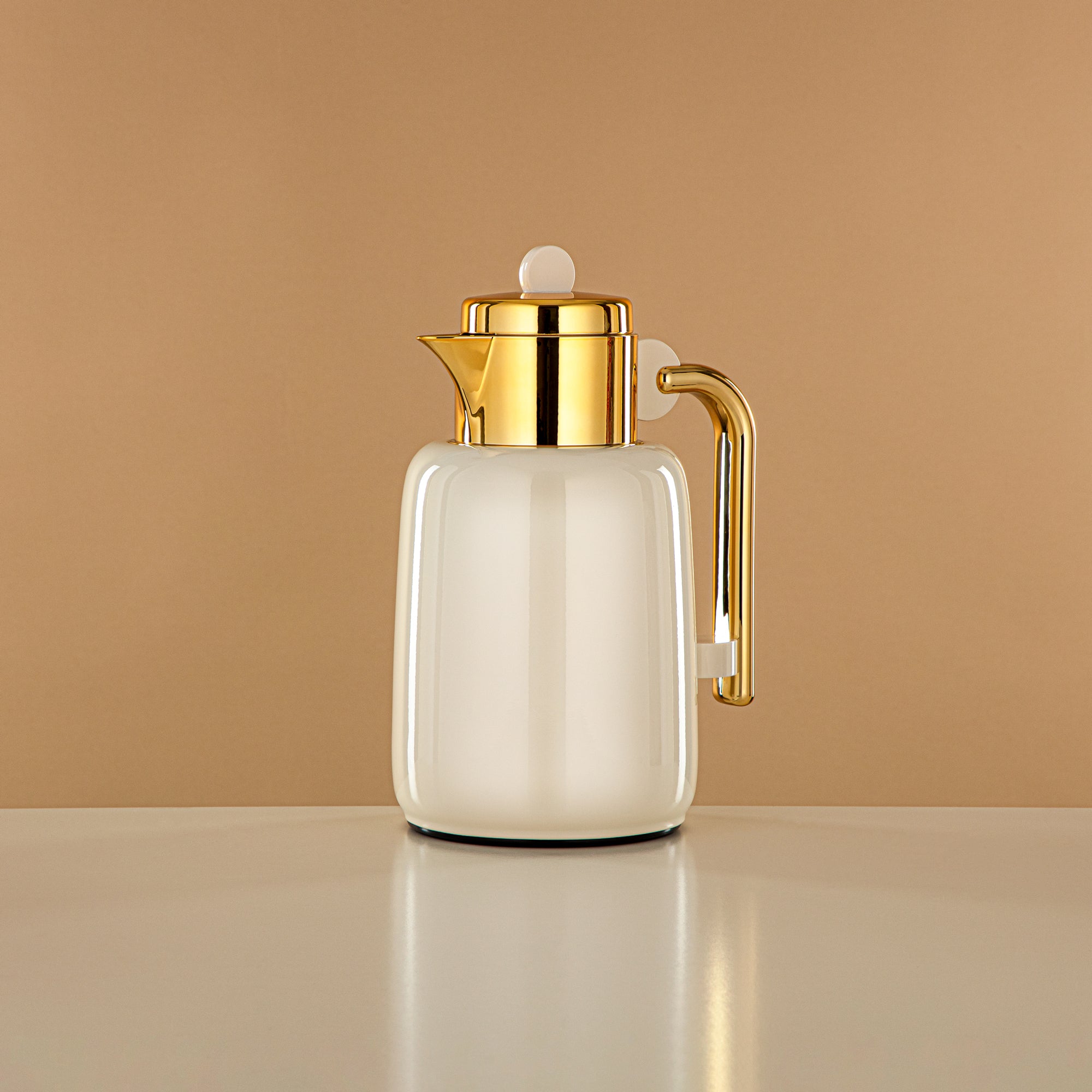 ألمرجان طقم ترامس - 0.7 لتر + 1 لتر، عاجي وذهبي (FG808-070/100 IV/G) - لتقديم الشاي والقهوة