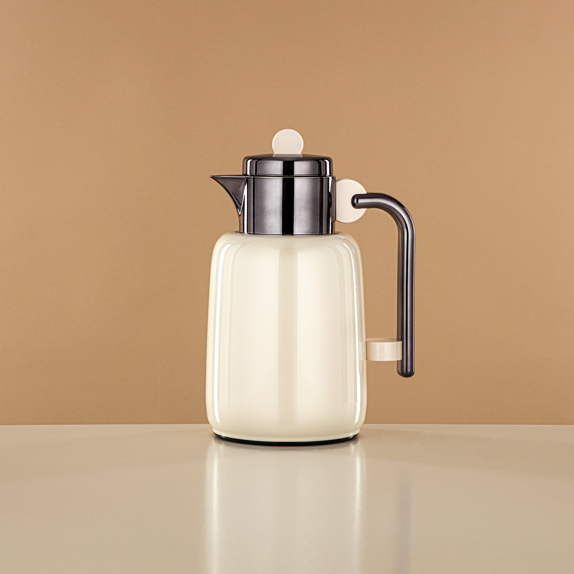 ألمرجان طقم ترامس - 0.7 لتر + 1 لتر، عاجي وأسود مسدس (FG808-070/100 IV/GBL) - لتقديم الشاي والقهوة