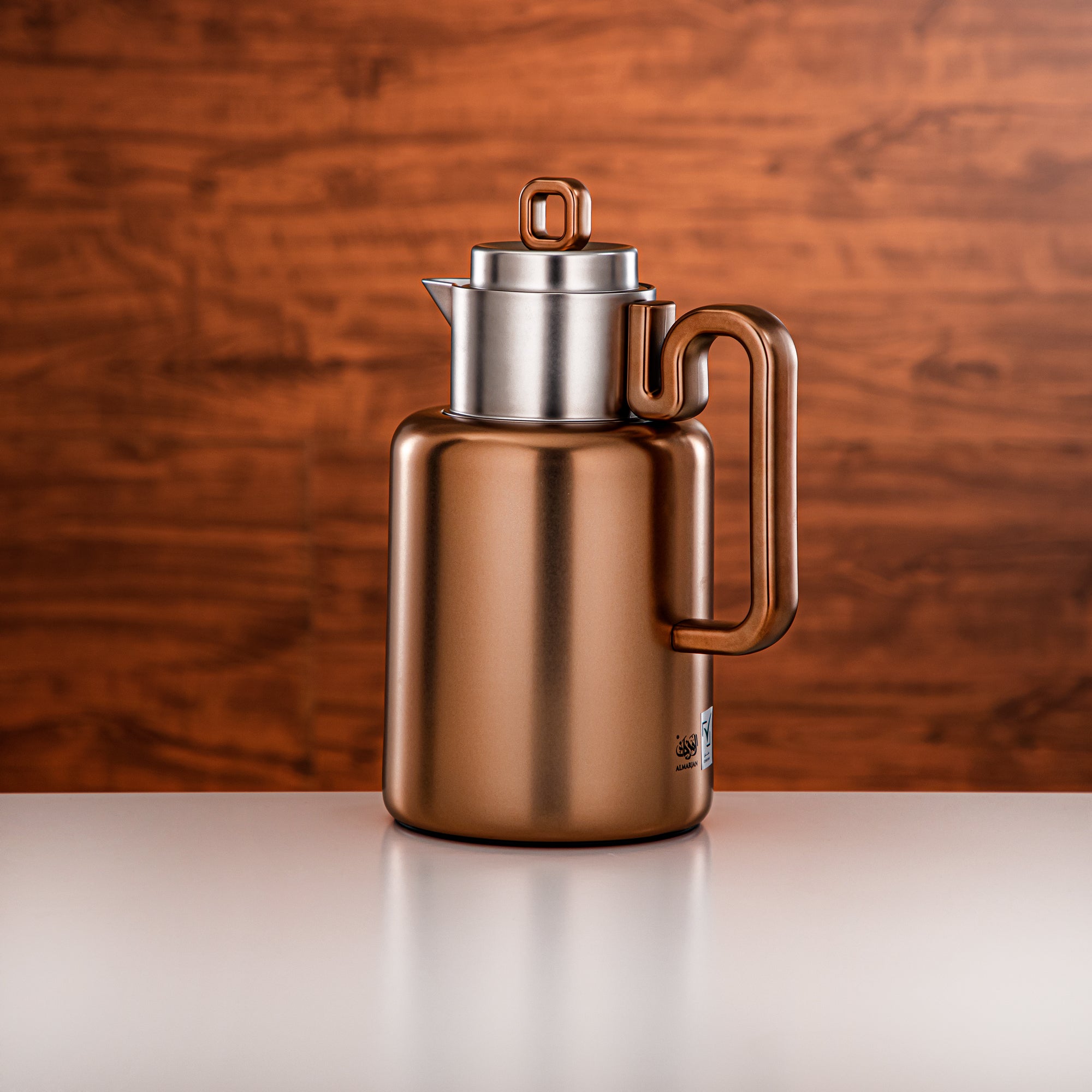 Almarjan Vacuum flask Set 0.5 liter + 1 liter matt rose gold & matt nickel (FG815-050/100 MRG/MNI)