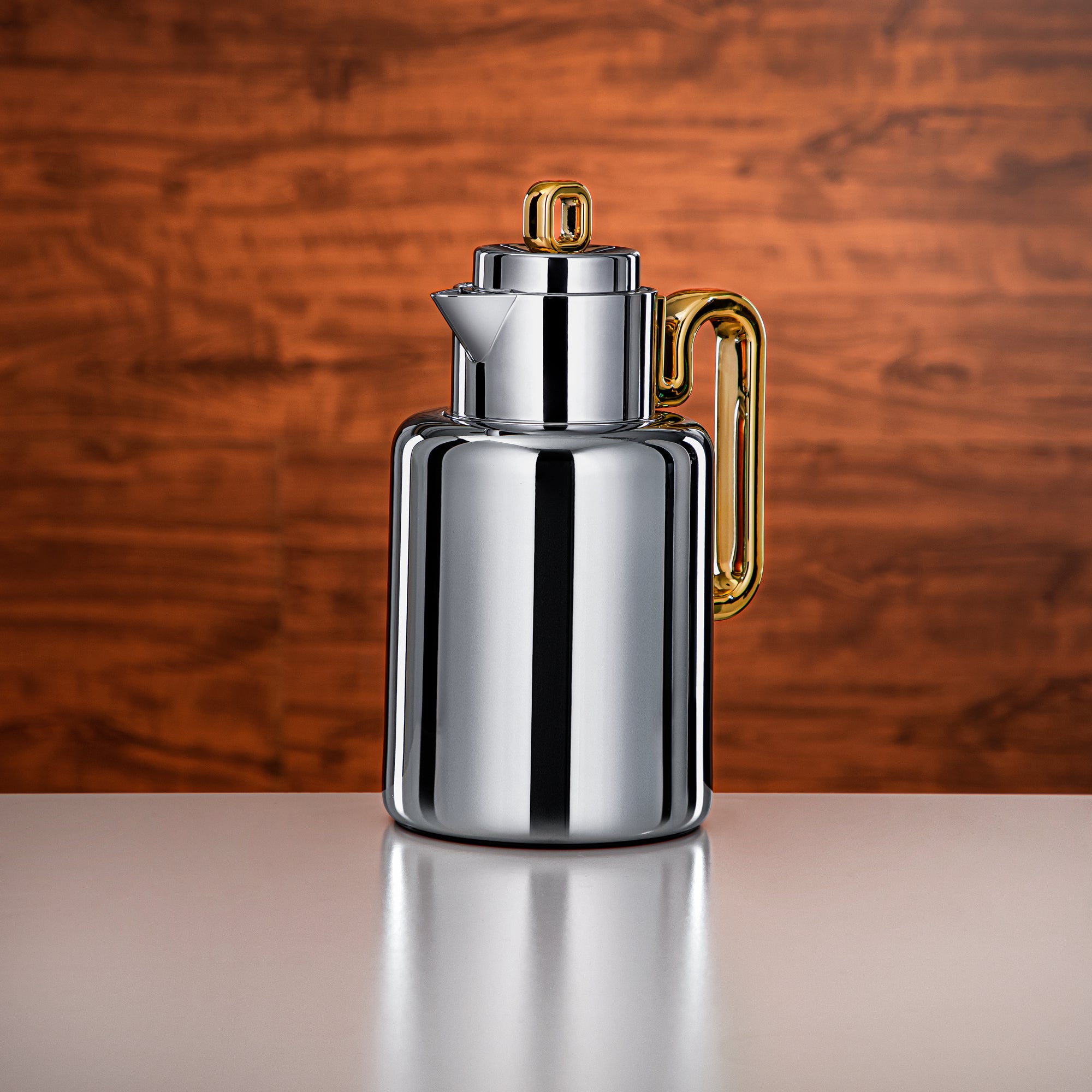 Almarjan Vacuum flask Set 0.5 liter + 1 liter silver & gold (FG815-050/100 C/G)