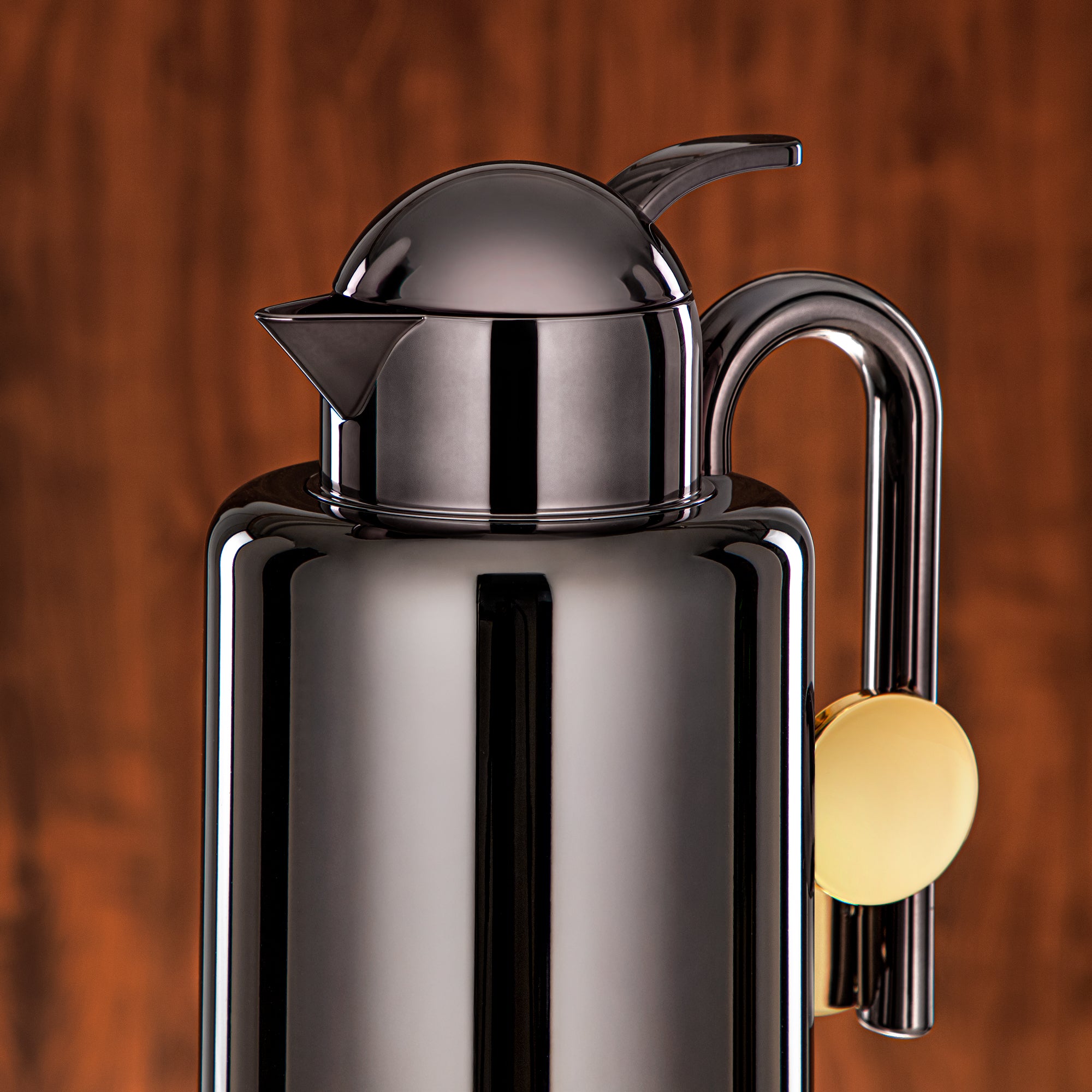 Almarjan Vacuum Flask Set Gun Black & Gold (FG819-100/150 GBL/G)