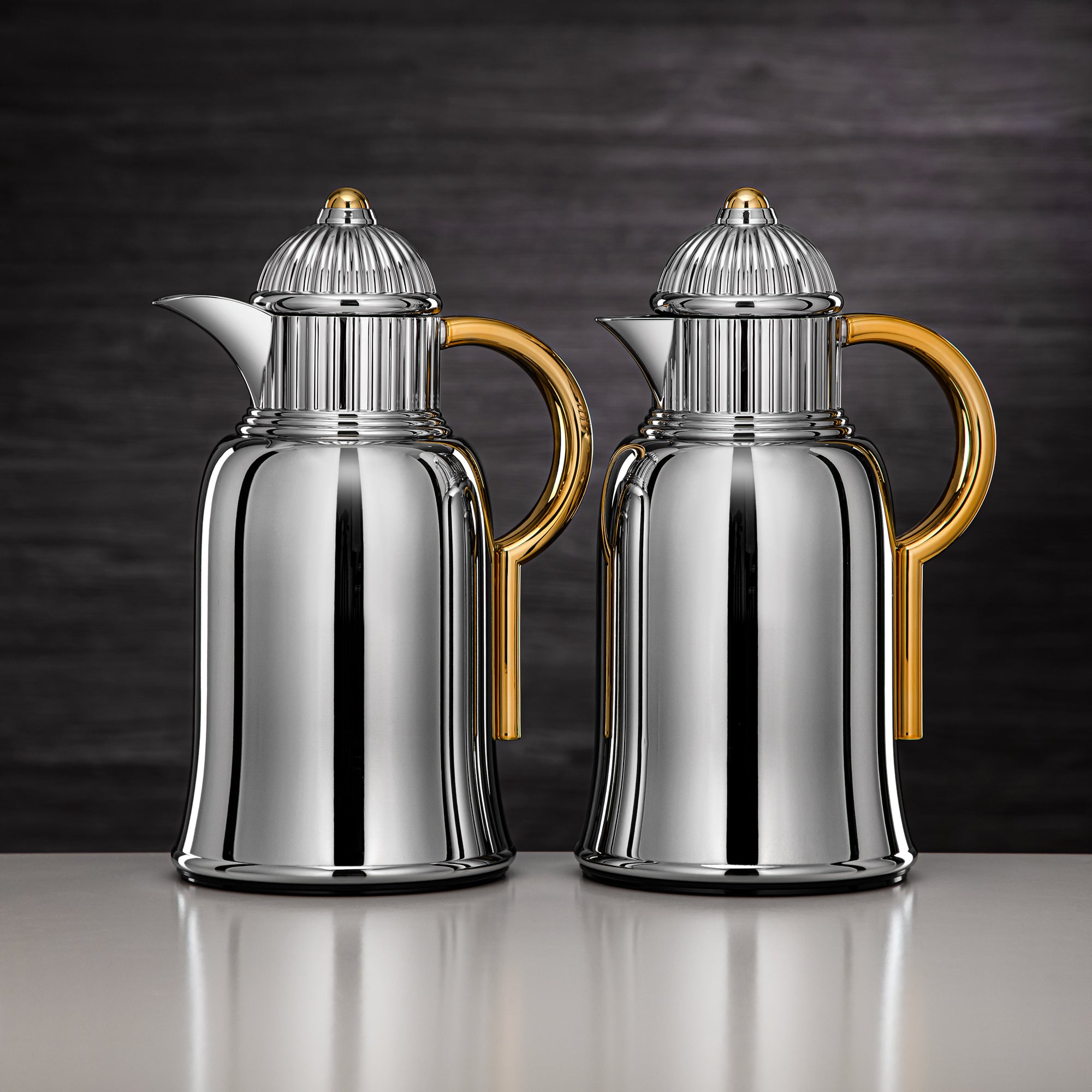 طقم ترامس المرجان 1 لتر + 1 لتر فضي وذهبي