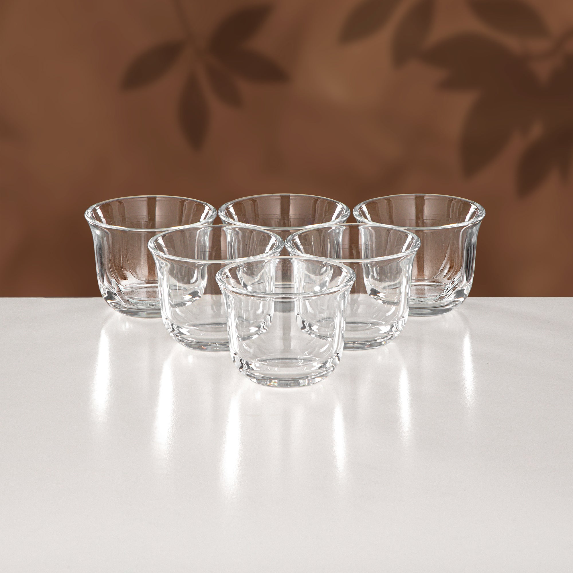 Almarjan 18 Pieces Tea & Coffee Set, Matt Nickel & Black