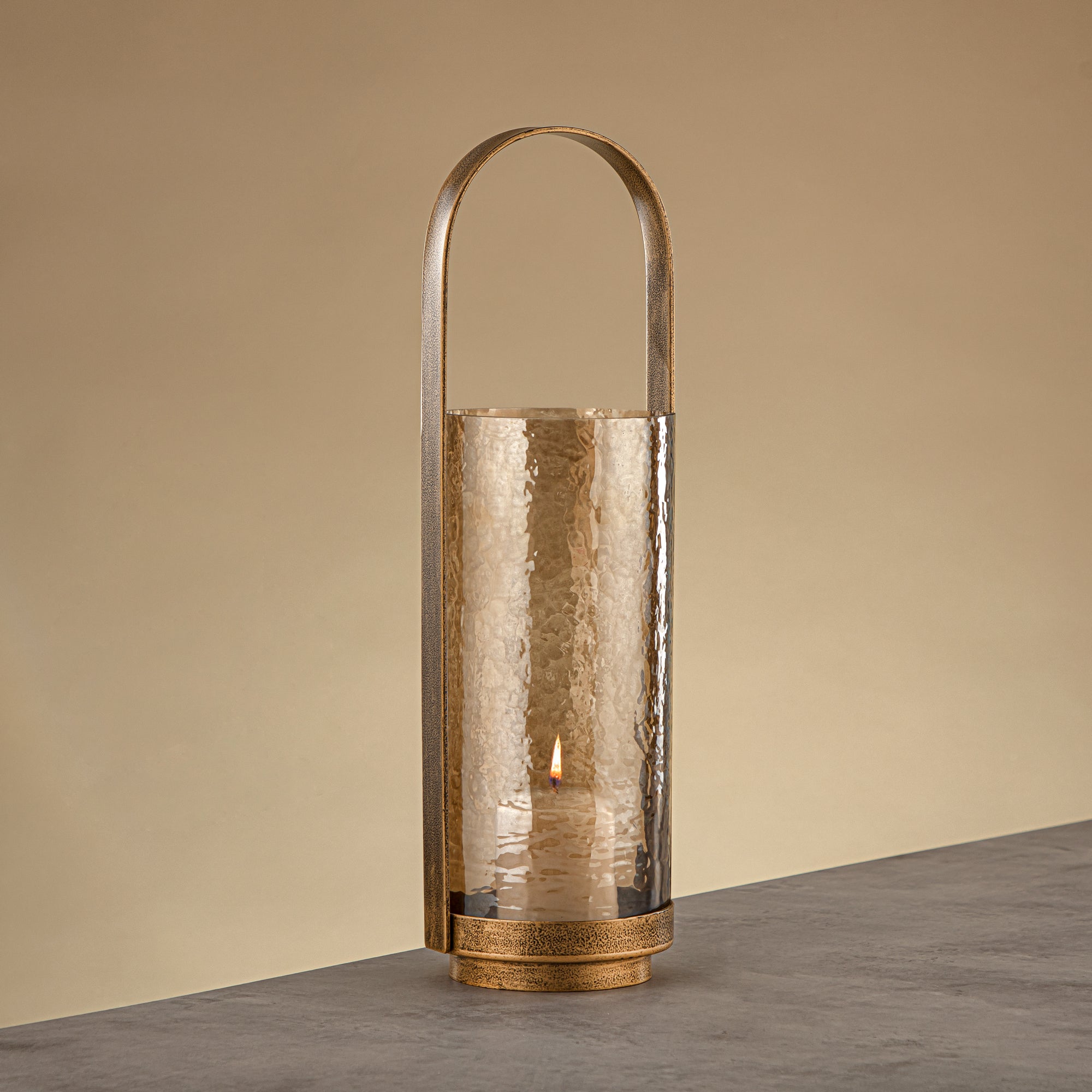 فانوس المرجان هوريكان 42 سم ذهبي عتيق