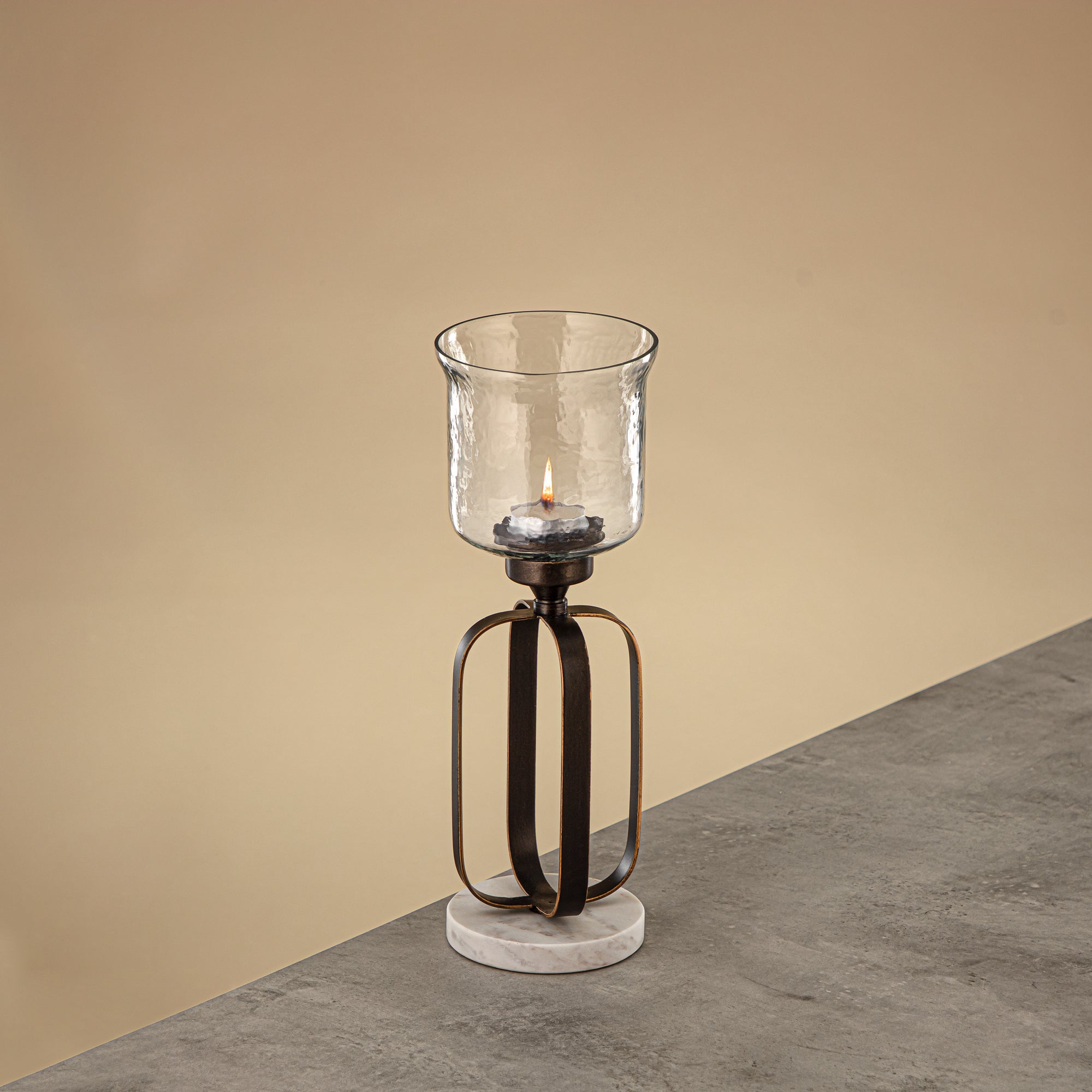 Almarjan Votive Holder 32cm Dark Bronze