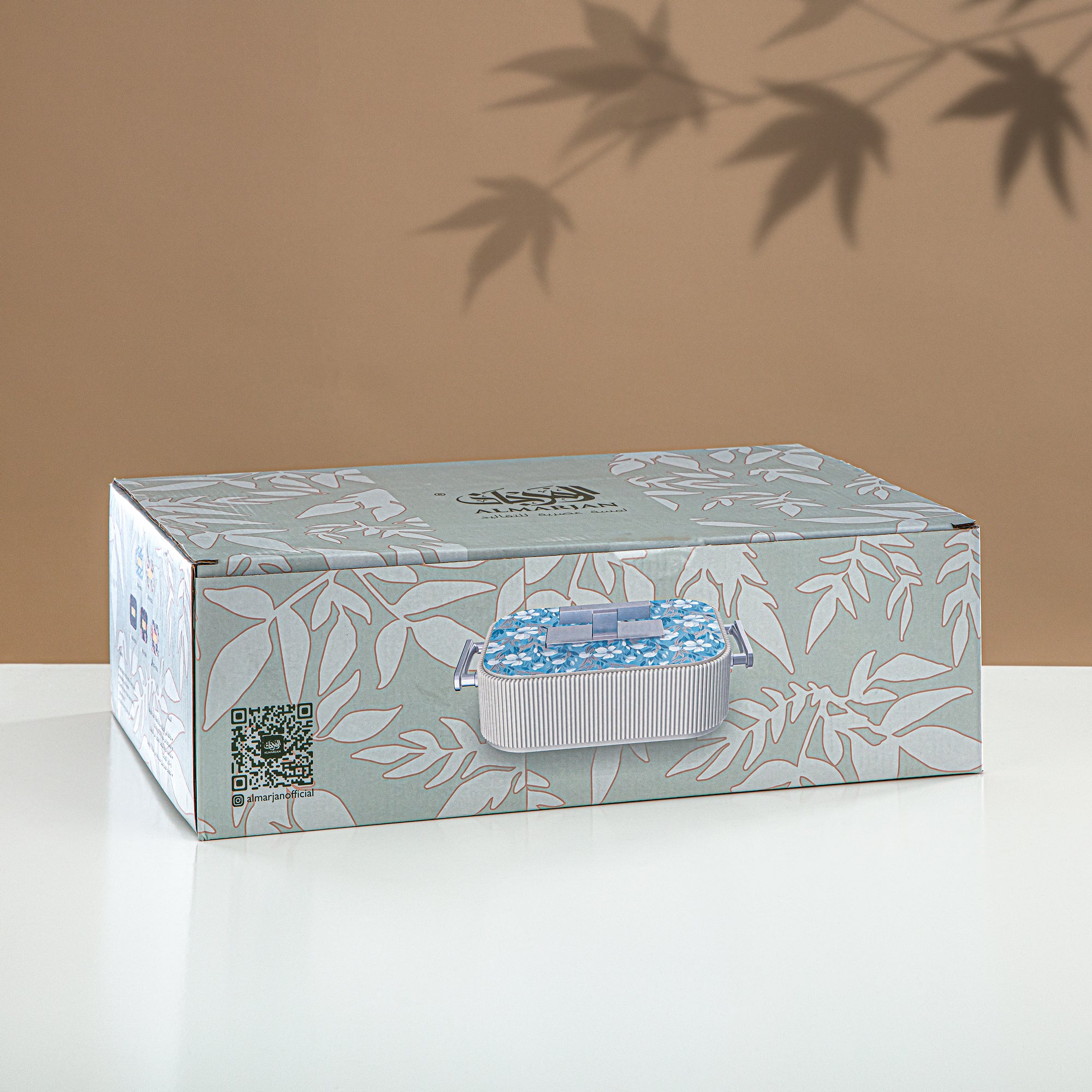 حرارات المرجان ABS، 4000 مل، بيج مزهر وذهب مطفي (HP06-400SP-AZ02G) - تقديم أنيق