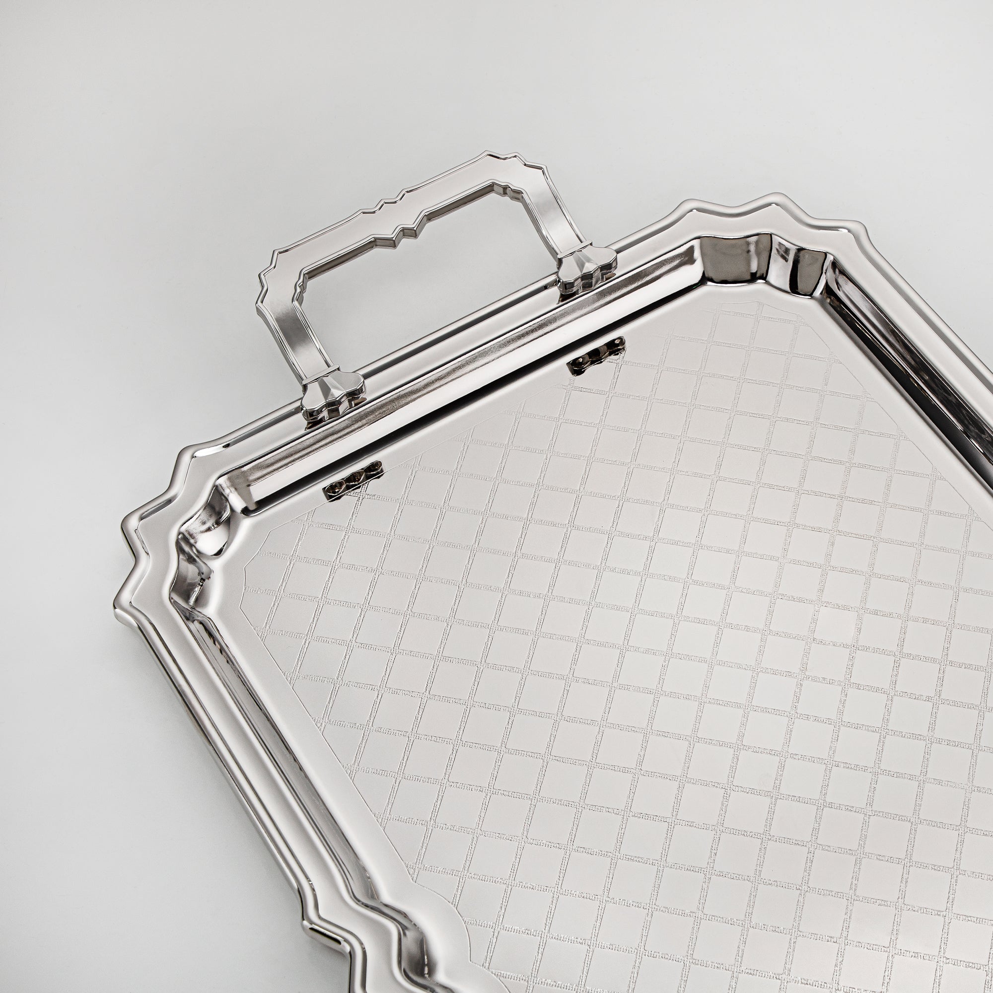 Almarjan 3 Pieces Serving Tray Set Silver - HT2411008