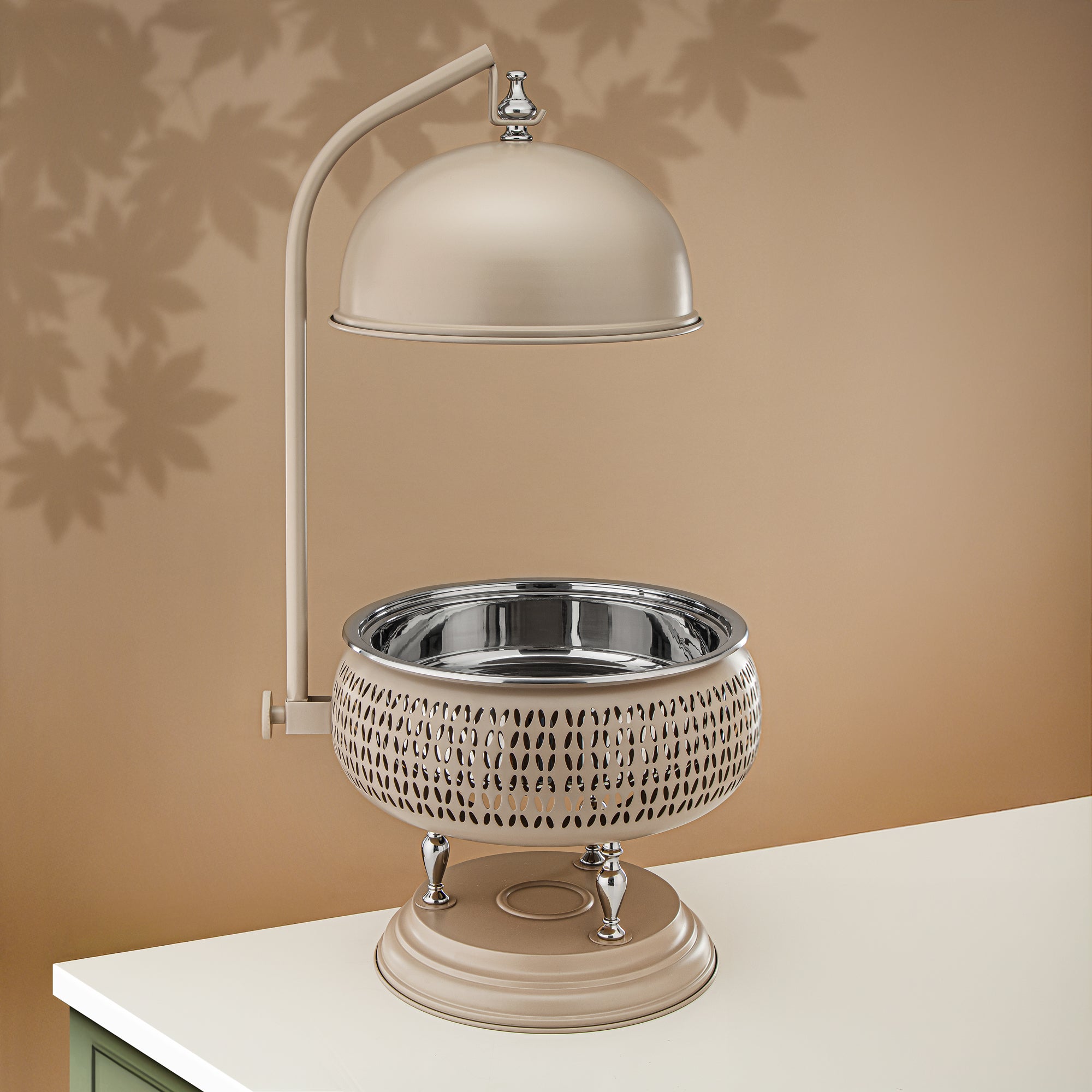 Almarjan Chafing Dish Stainless Steel 8L Beige (MD-3000) - Stylish Serveware