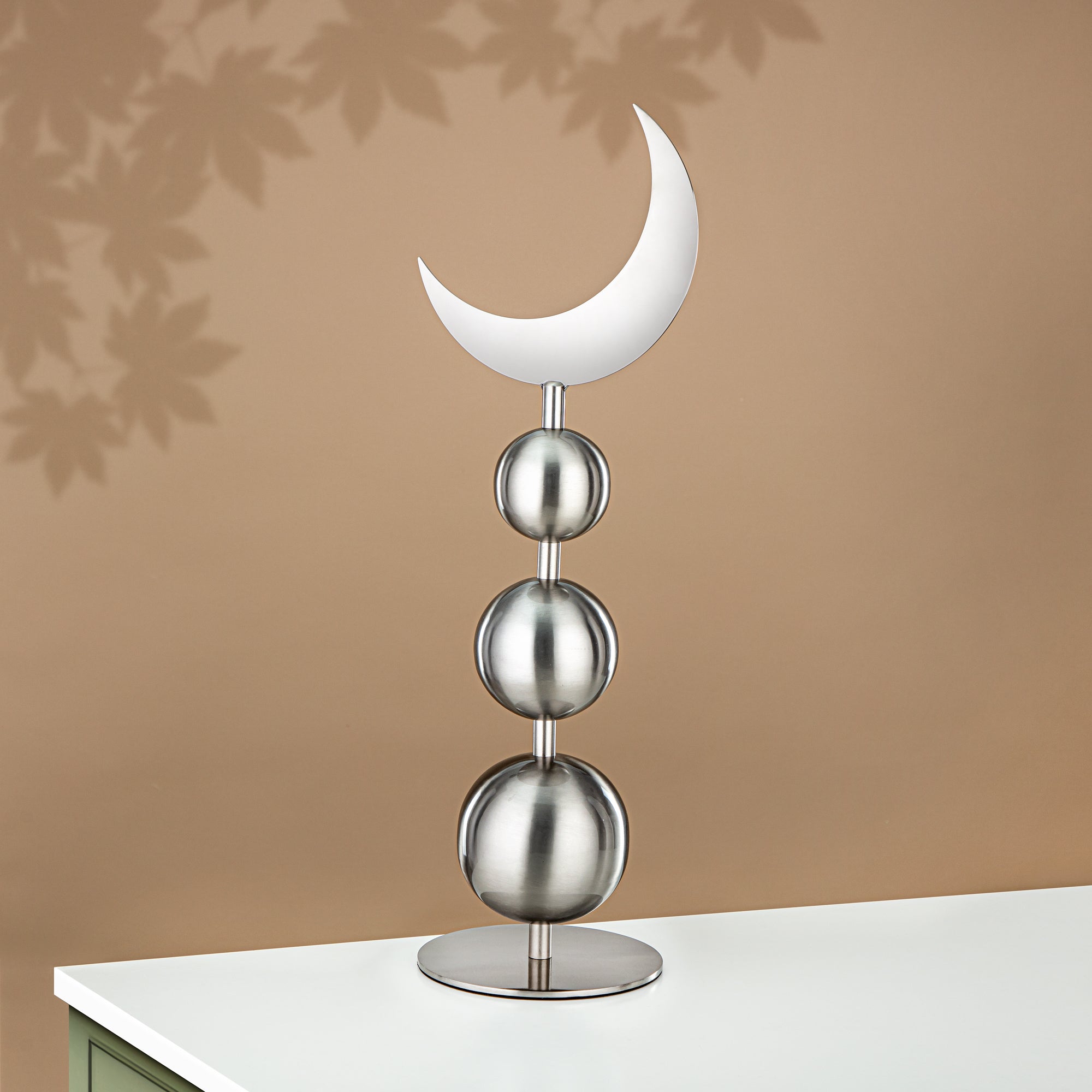 Almarjan Table Decoration Stainless Steel, 59CM, Matt Silver (MD-3008) - Ramadan Decoration