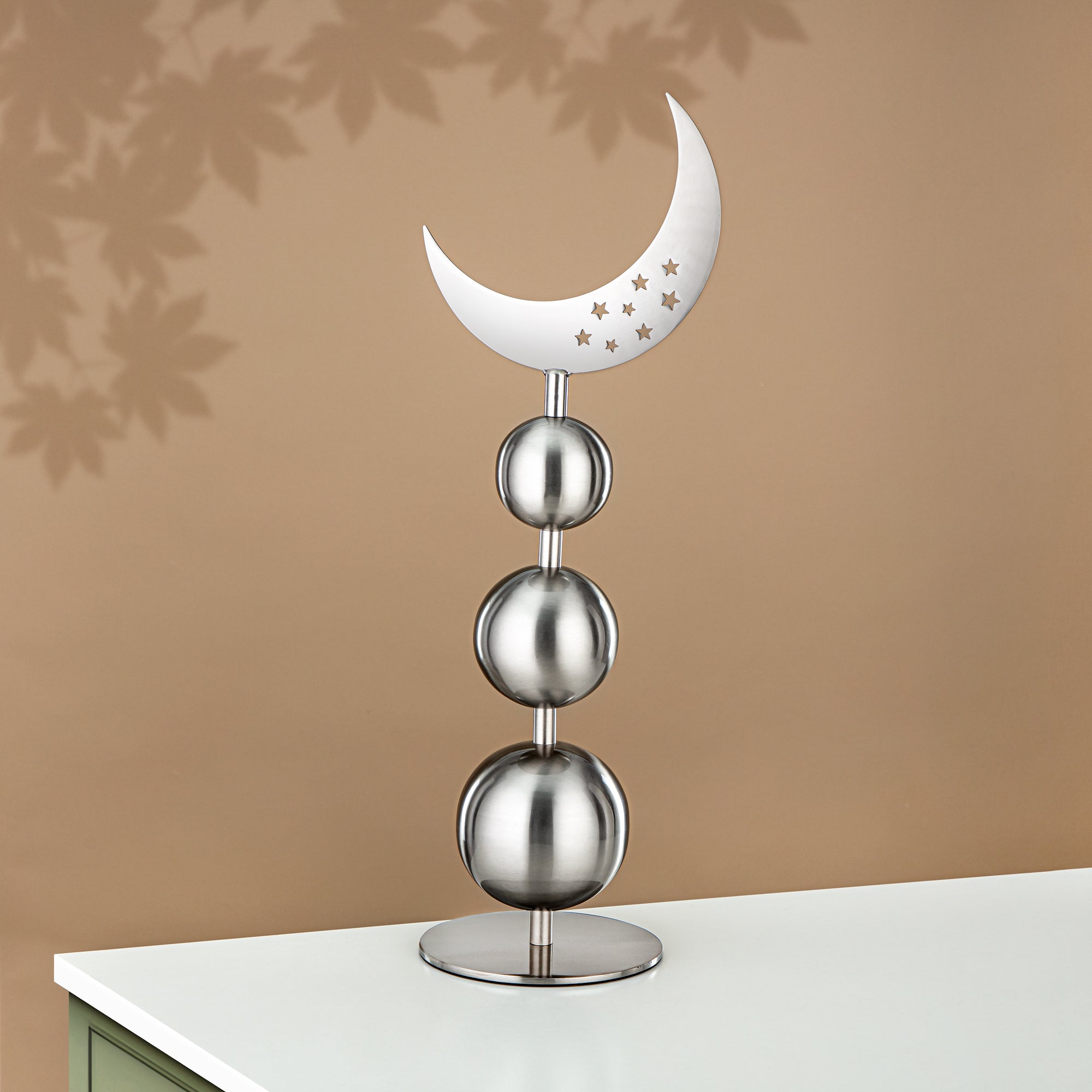 Almarjan Table Decoration Stainless Steel, 59CM, Matt Silver (MD-3011) - Ramadan Decoration