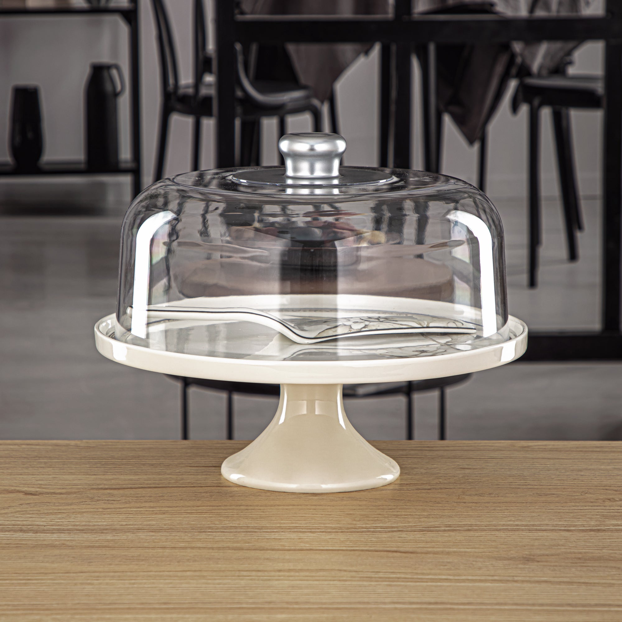 حامل كيك بورسلين من المرجان 30 سم - 8588