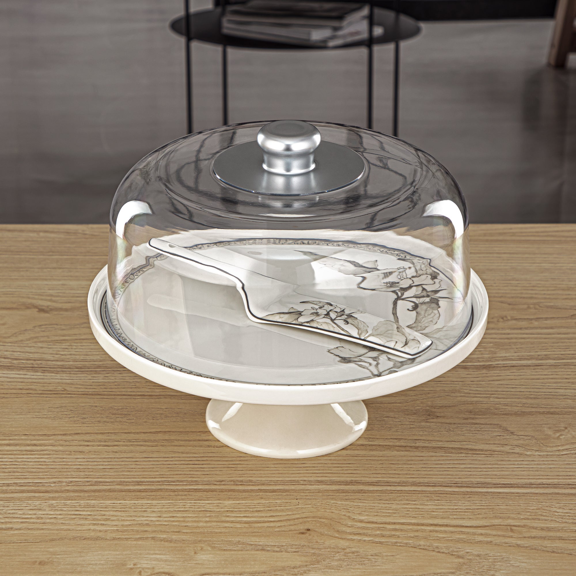 حامل كيك بورسلين من المرجان 30 سم - 8588