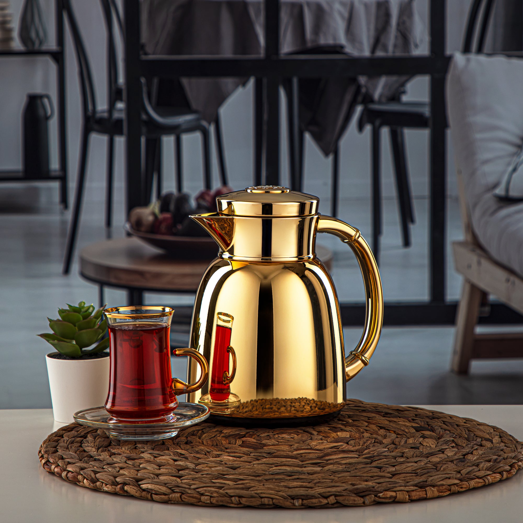 Almarjan 0.35 Liter Vacuum Flask Gold - QVC-0350C95