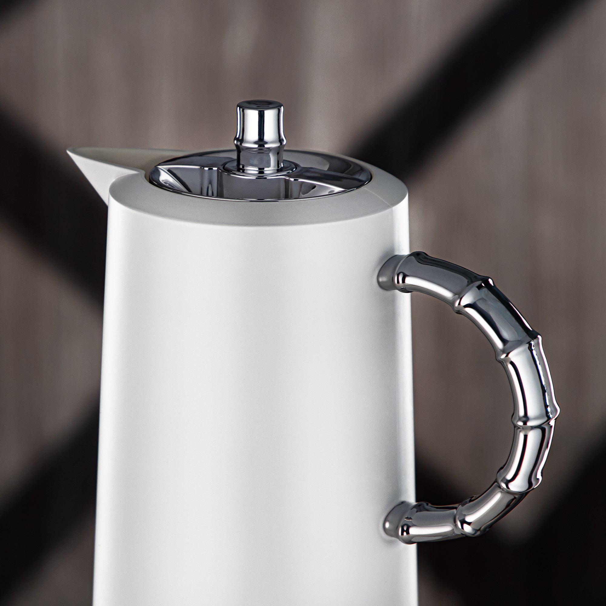 ألمرجان طقم ترامس، زر ضغط، ABS، 0.6 لتر + 1 لتر، أبيض وفضي (SJ28WB) - تقديم الشاي والقهوة