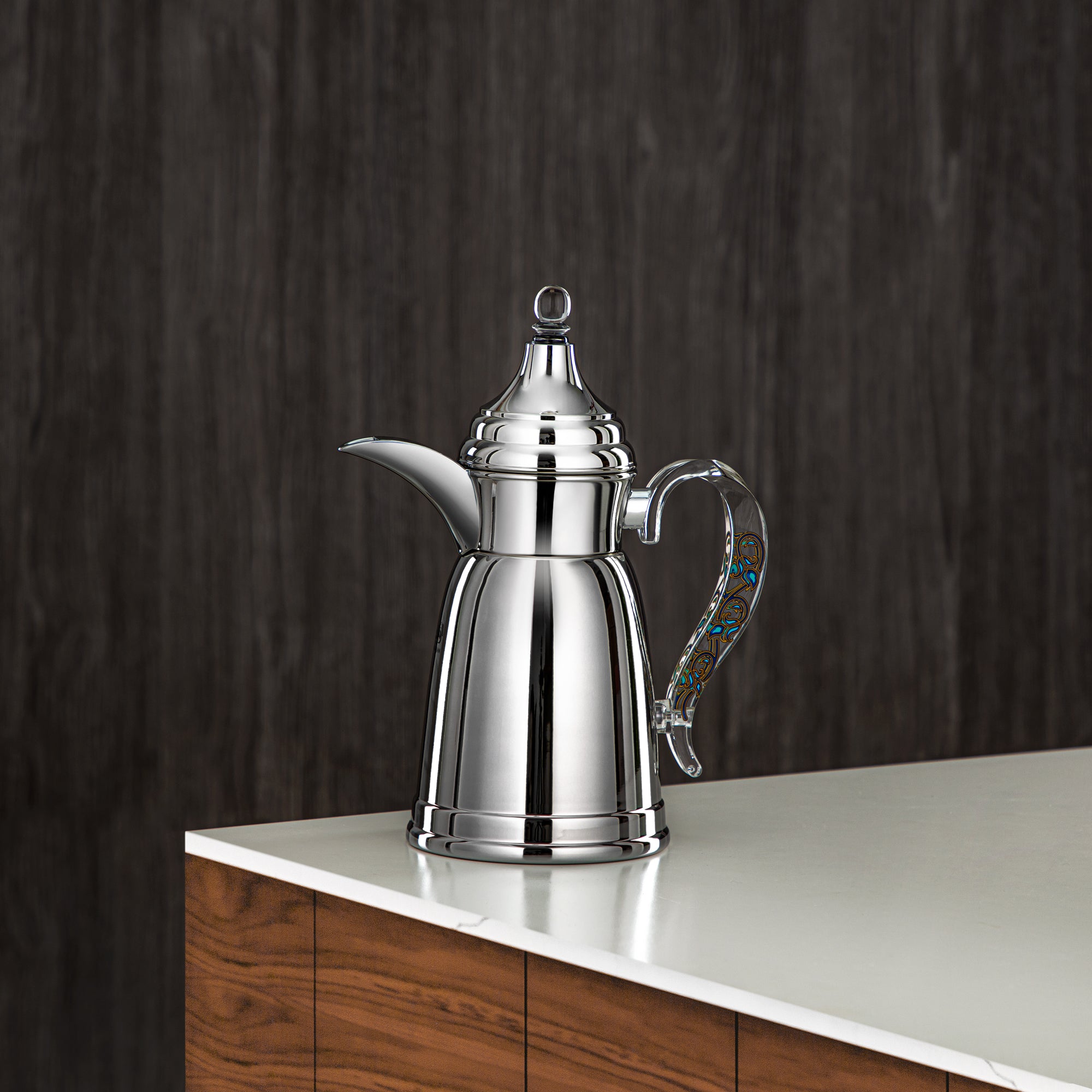 Almarjan 350 ML Stainless Steel Double Wall Flask Silver - SM-2E02-035 C/BLU