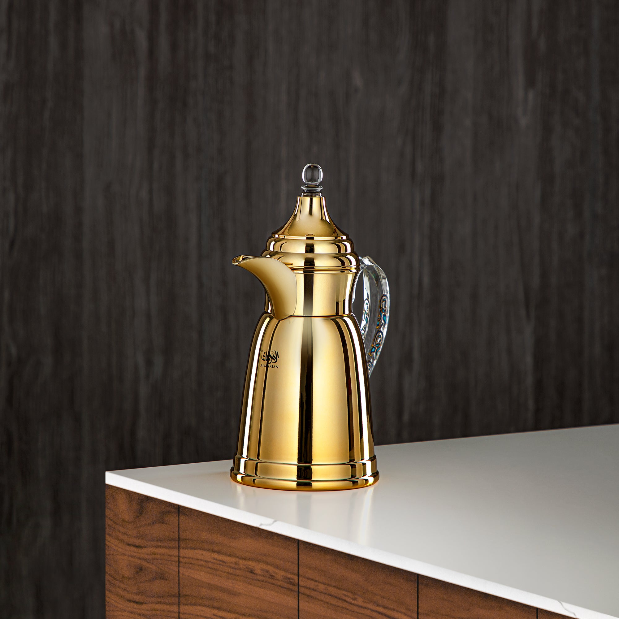 Almarjan 350 ML Stainless Steel Double Wall Flask Gold - SM-2E02-035 G/BLU