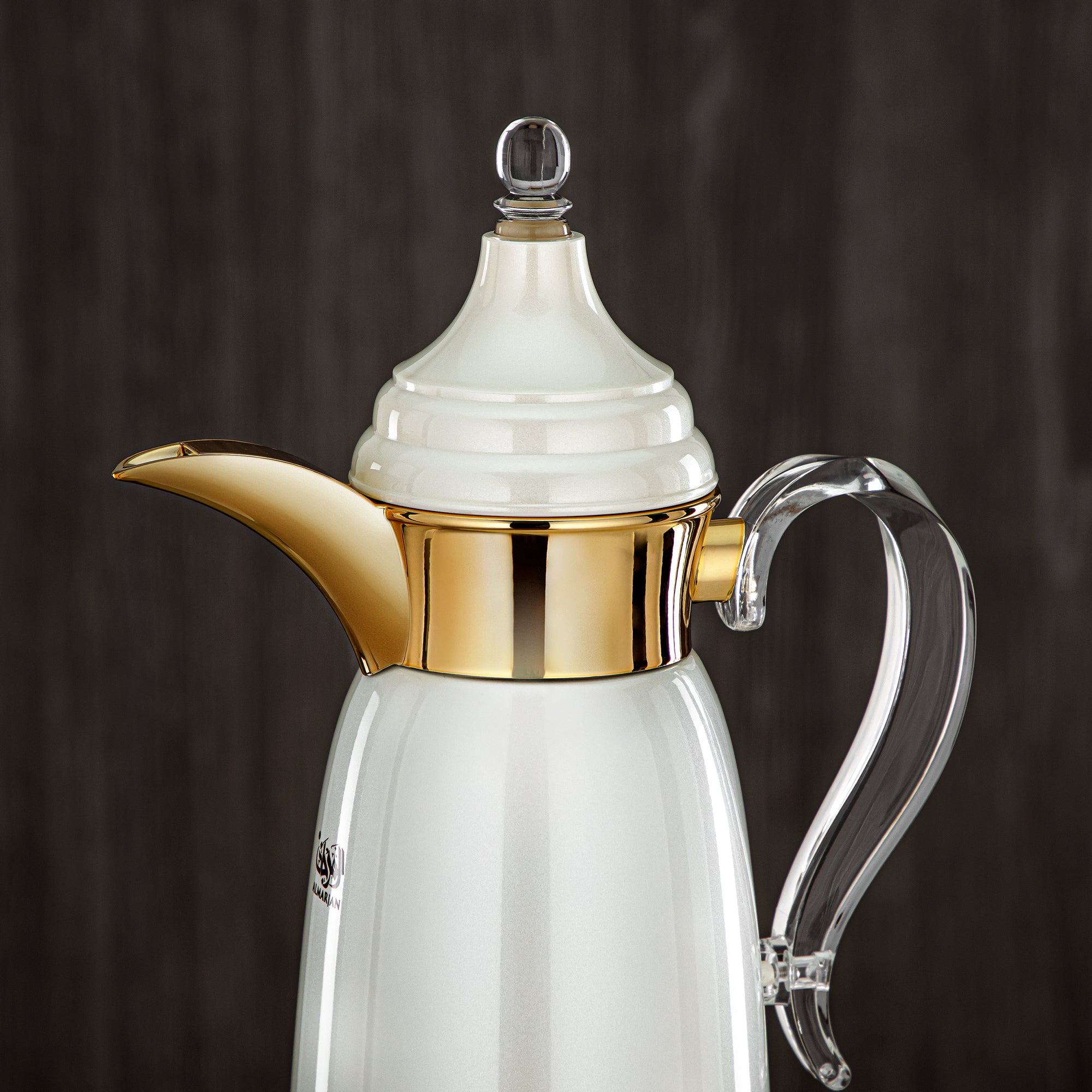 المارجان 350 مل جدار مزدوج من ستانلس ستيل أبيض لؤلؤي وذهبي - SM-2E02-035 PW/G