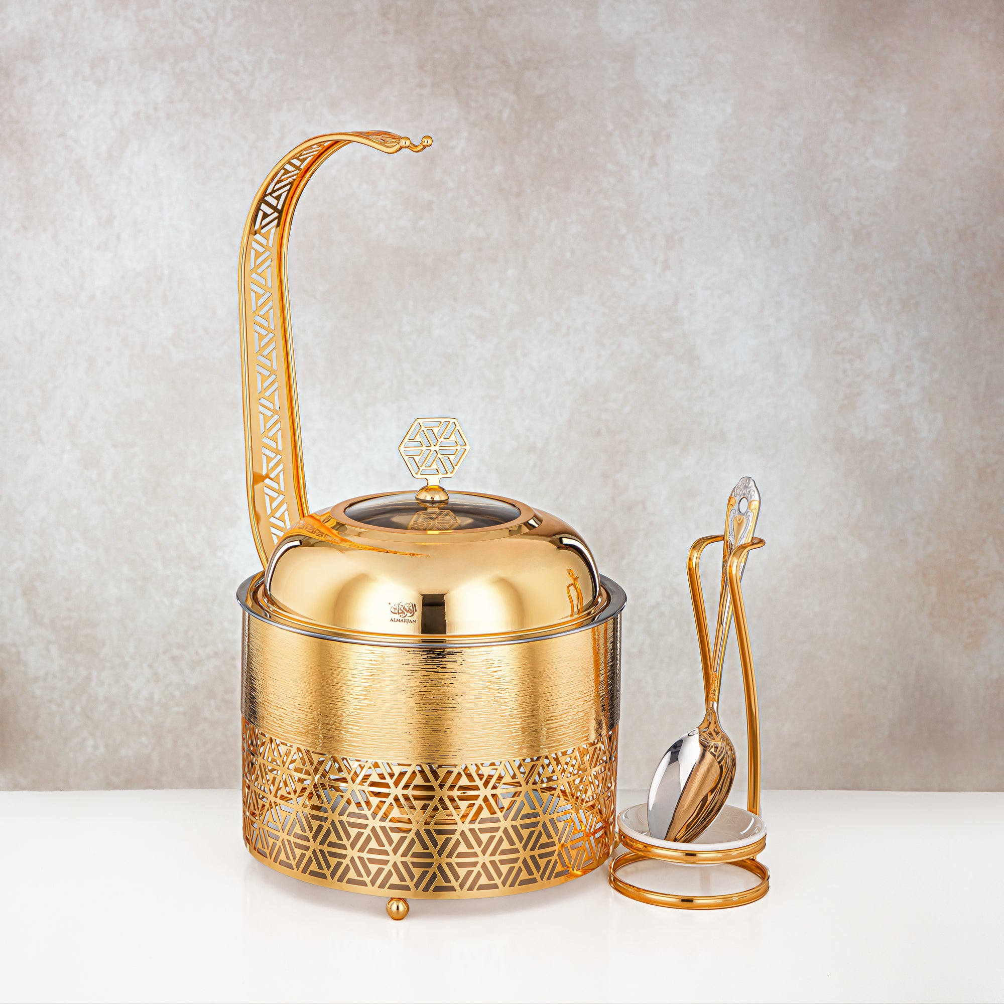 Almarjan 2000 ML Chafing Dish Gold - STS0013202