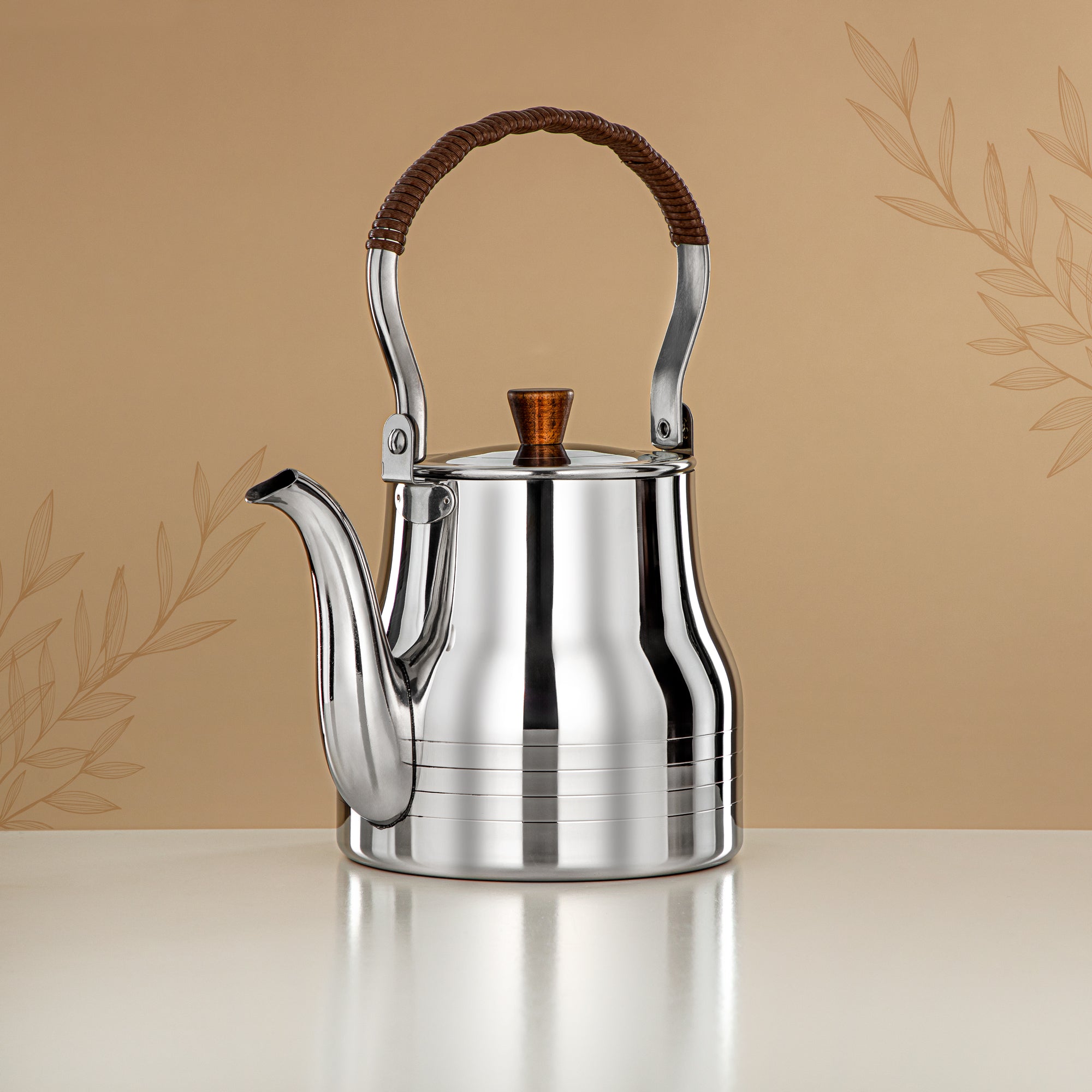 Almarjan Tea Kettle 1.2L Silver – Elegance