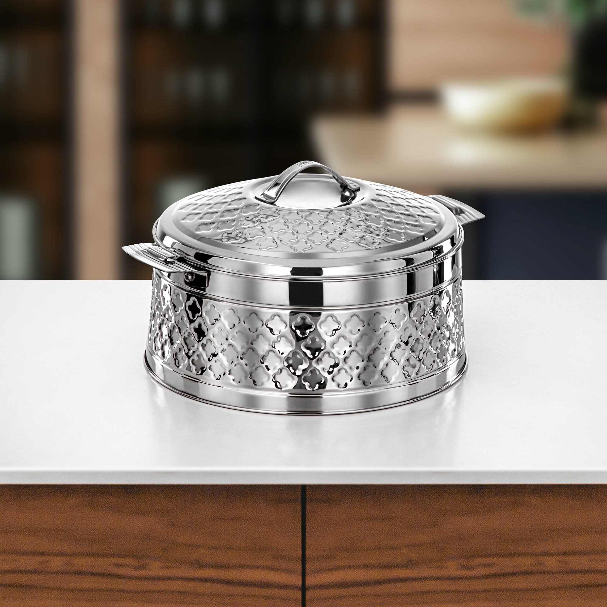 Almarjan Hot Pot Set Stainless steel, Insulated 4 pcs (3L/4L/6L/9L) Silver (H25M11)