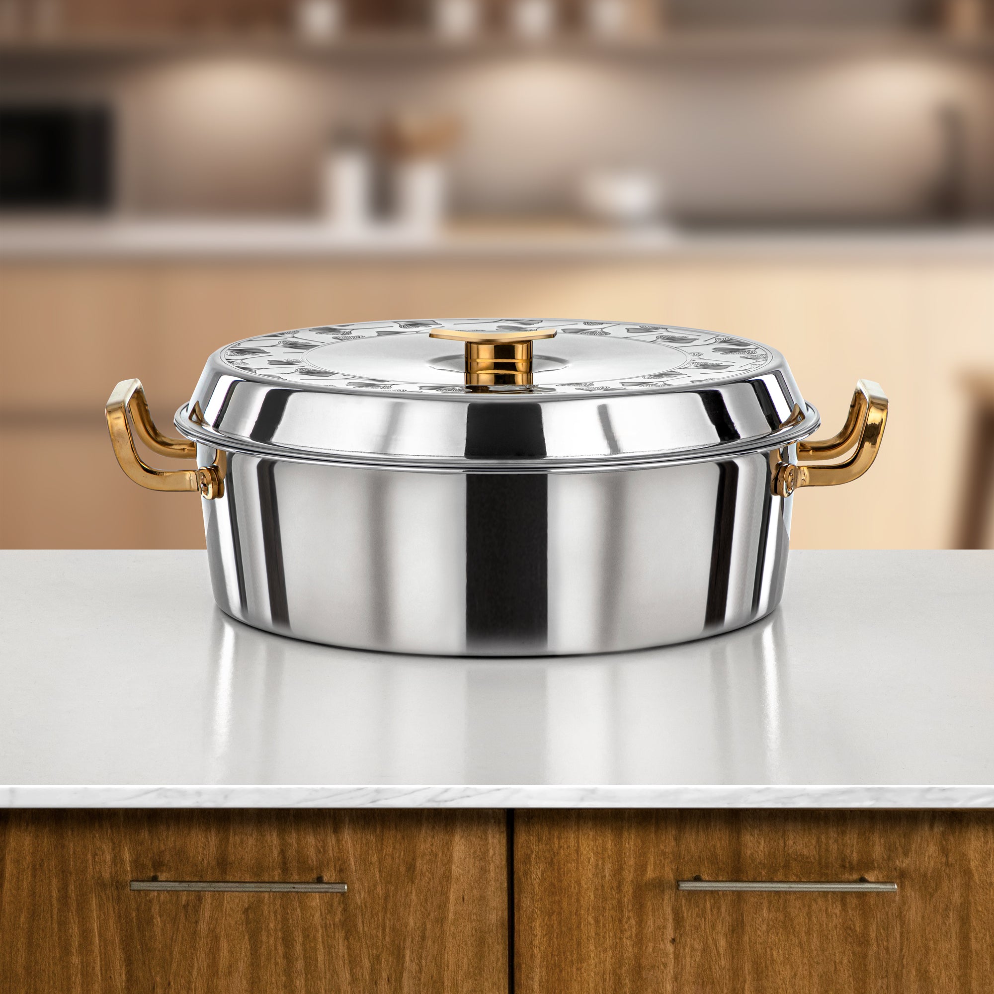 Almarjan Badr Hot Pot 30cm Silver & Gold