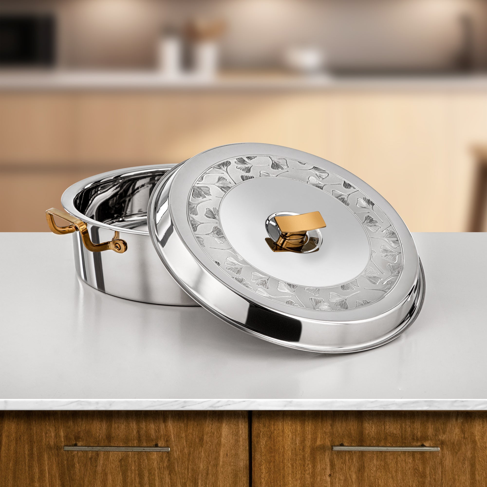 المرجان بدر حرارات 35 سم فضي وذهبي