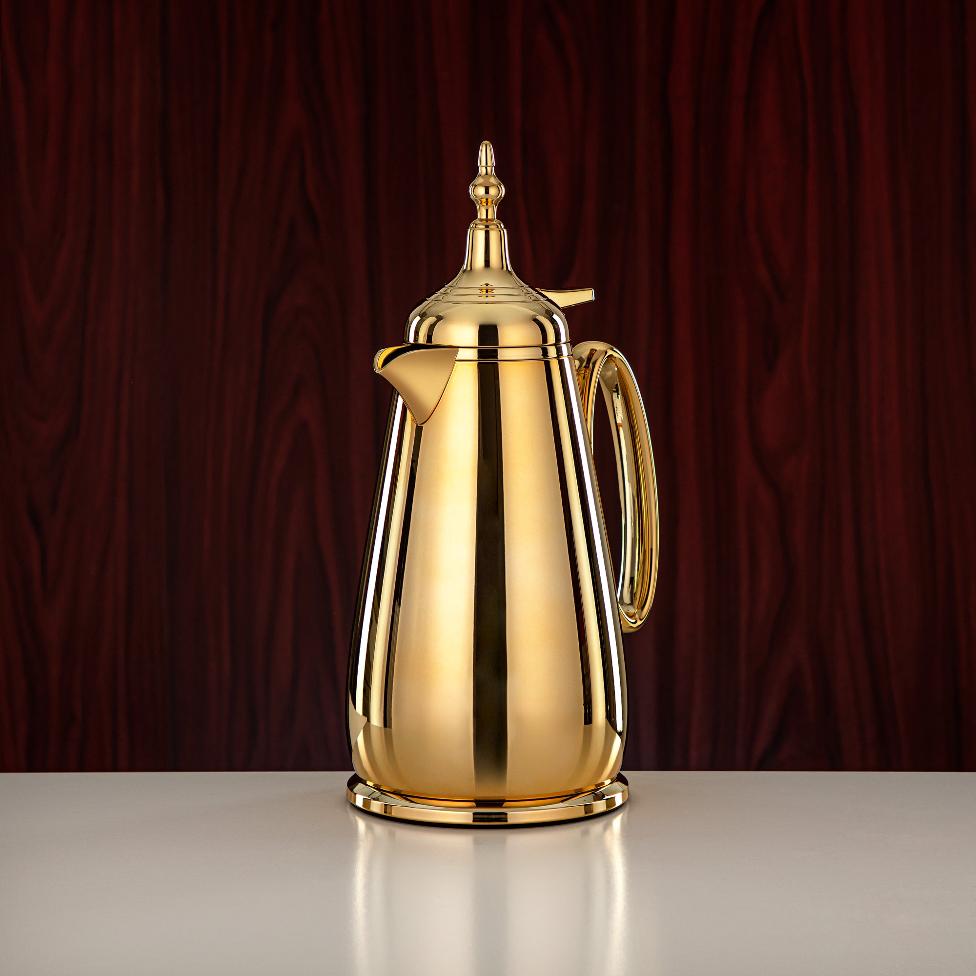 Almarjan Vacuum Flask Set Push Button ABS Gold 0.7L + 1L (UOP-A0700/B1000C95) - Classic Vacuum Flask