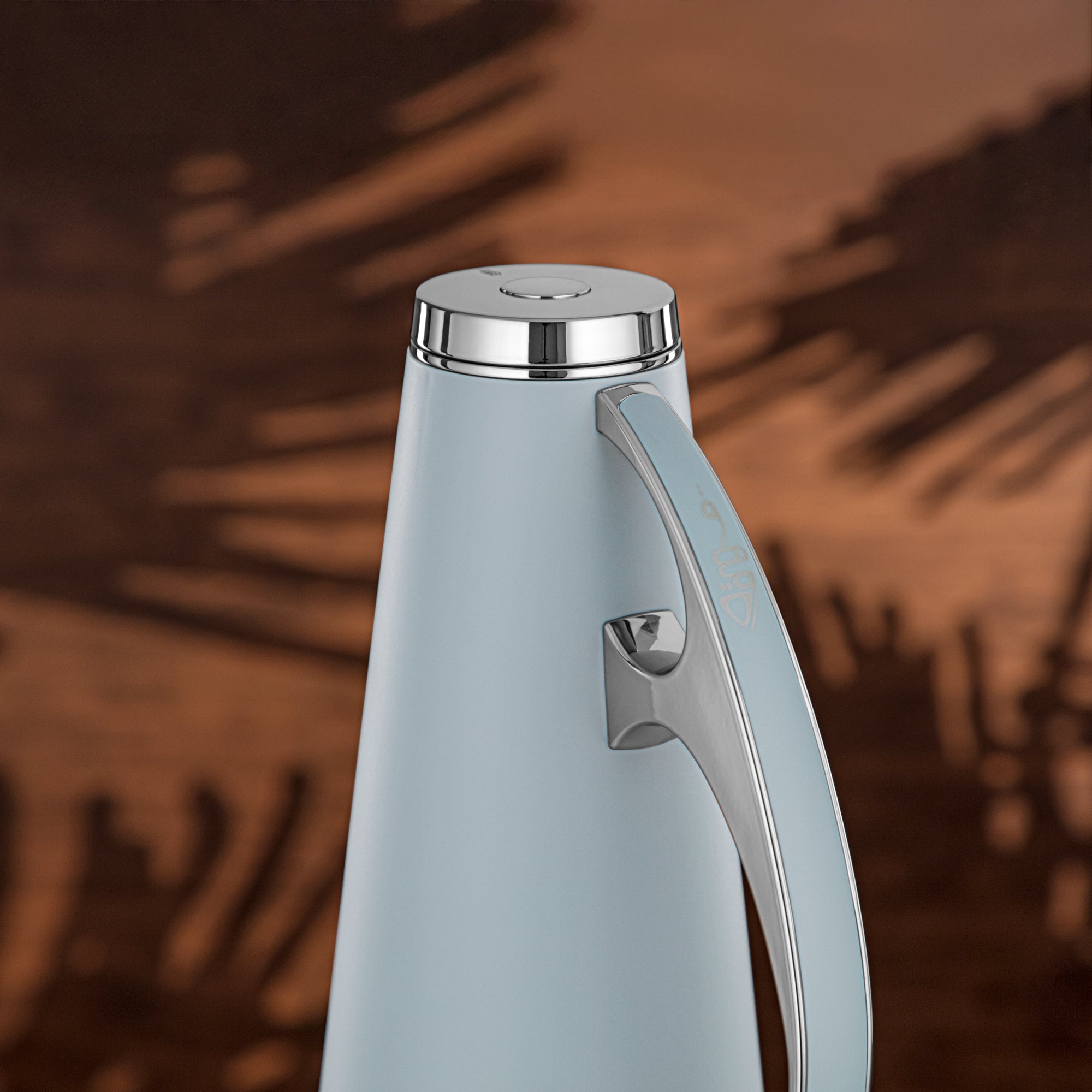 Almarjan Vacuum Flask Set, ABS, 1L + 1L, Light Blue & Silver (UPP-1000/1000 BLUC) - Modern Serving