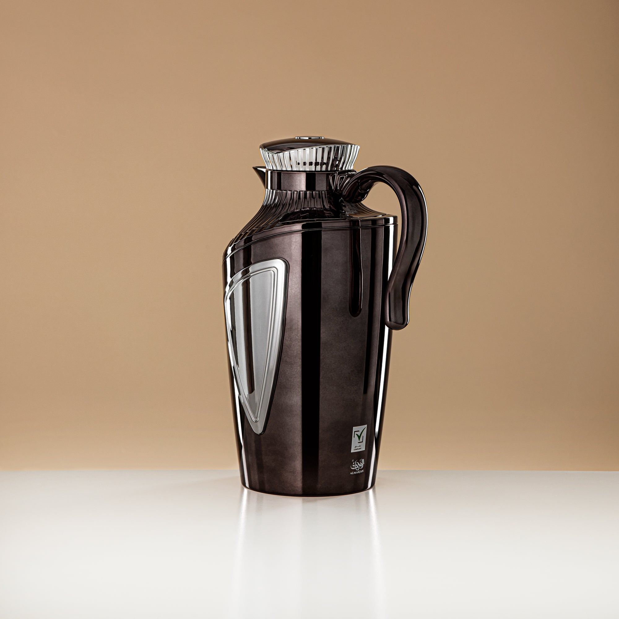 Almarjan 2 Pieces Vacuum Flask Set Gunmetal & Silver - UWP-0700/1000 E10C