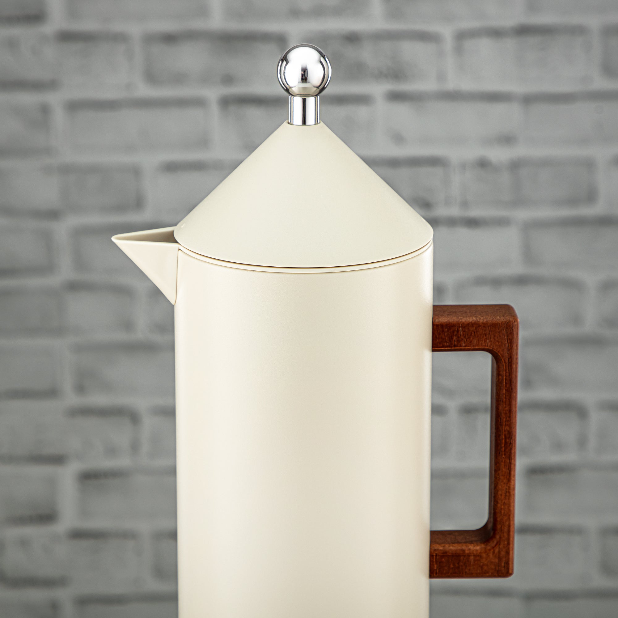 Almarjan Vacuum Flask Set Push Button 0.6L + 1L Sand & Silver (VAF2950006) - Modern Vacuum Flask Set