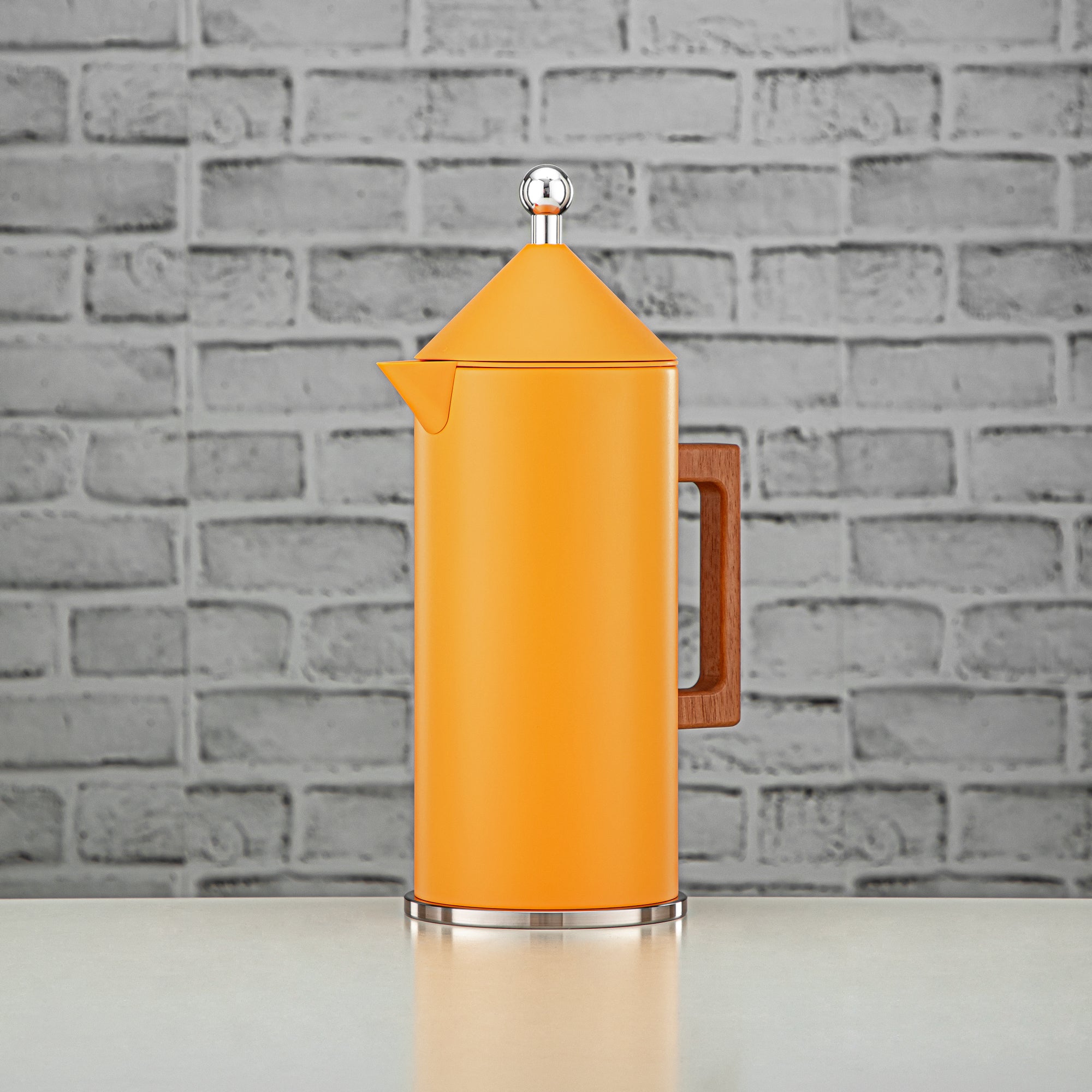 Almarjan Vacuum Flask Set Push Button 0.6L + 1L Yellow & Silver (VAF2950008) - Modern Vacuum Flask Set