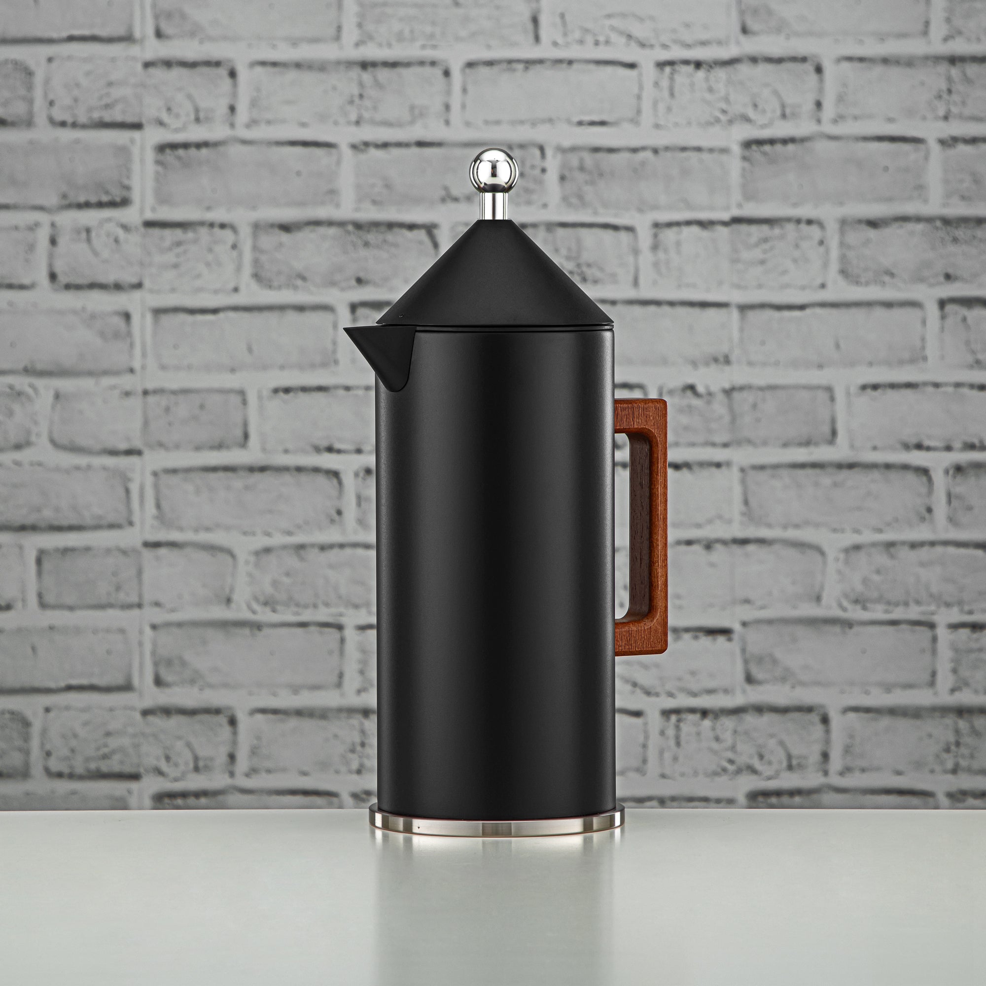 Almarjan Vacuum Flask Set Push Button 0.6L + 1L Black & Silver (VAF2950011) - Modern Vacuum Flask Set
