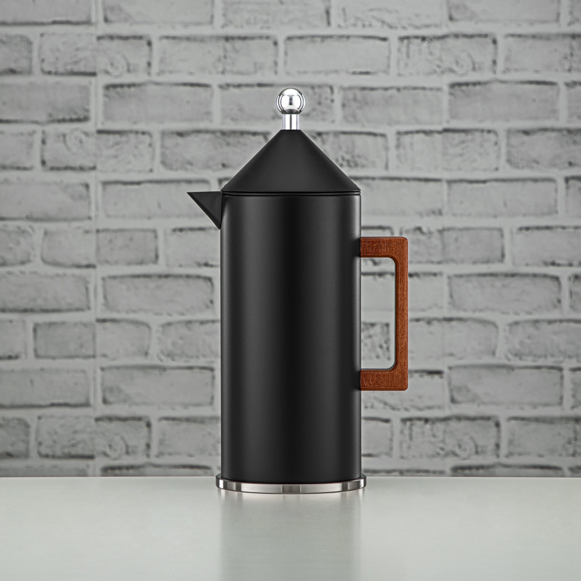 Almarjan Vacuum Flask Set Push Button 0.6L + 1L Black & Silver (VAF2950011) - Modern Vacuum Flask Set